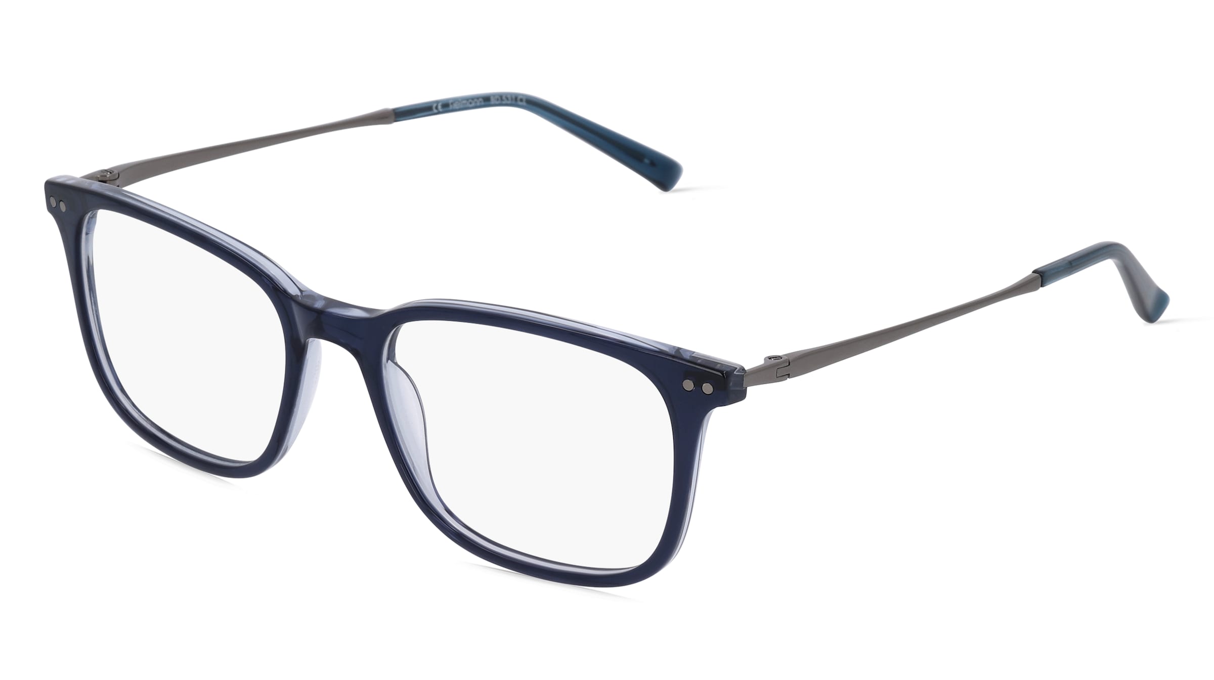 Fielmann BD 531 CL Herren-Brille inkl. Gläser Vollrand Quadratisch Acetat-Gestell 52/18/140, Blau