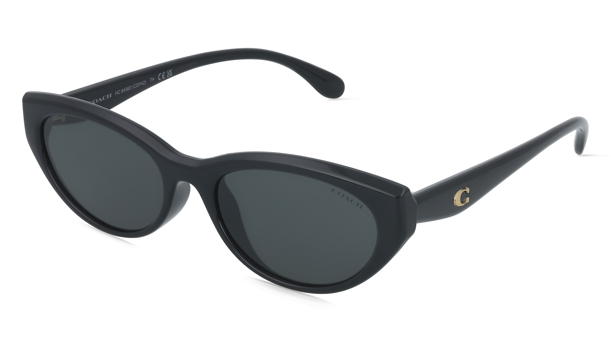 Coach HC8456D CDP42 Damen-Sonnenbrille Vollrand Quadratisch Kunststoff-Gestell, Schwarz