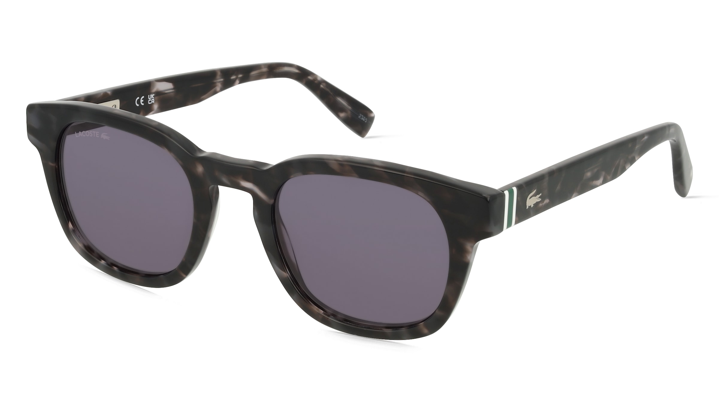 Lacoste L6015S Unisex-Sonnenbrille Vollrand Quadratisch Kunststoff-Gestell, Grau