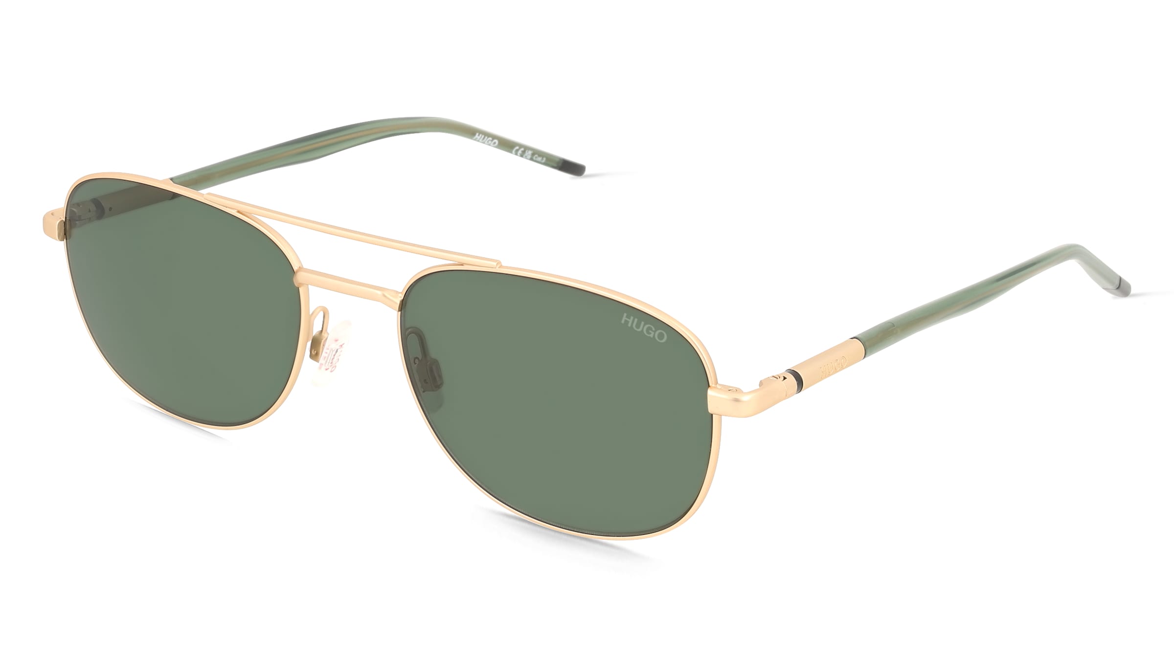Hugo Boss Hugo Hg 1375/S Herren-Sonnenbrille Vollrand Pilot Metall-Gestell, Gold
