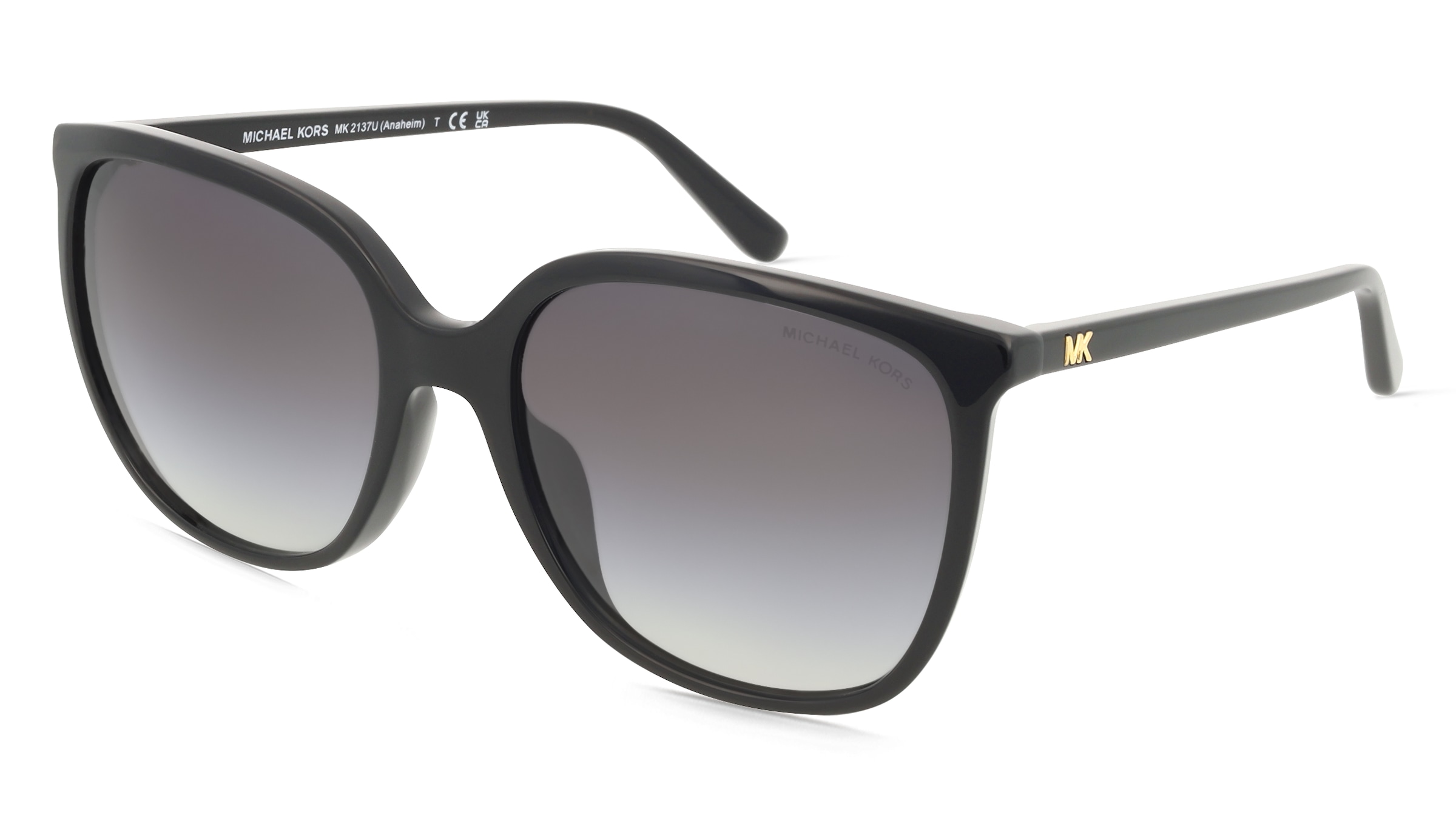 Michael Kors MK2137U Damen-Sonnenbrille Vollrand Quadratisch Acetat-Gestell, Schwarz