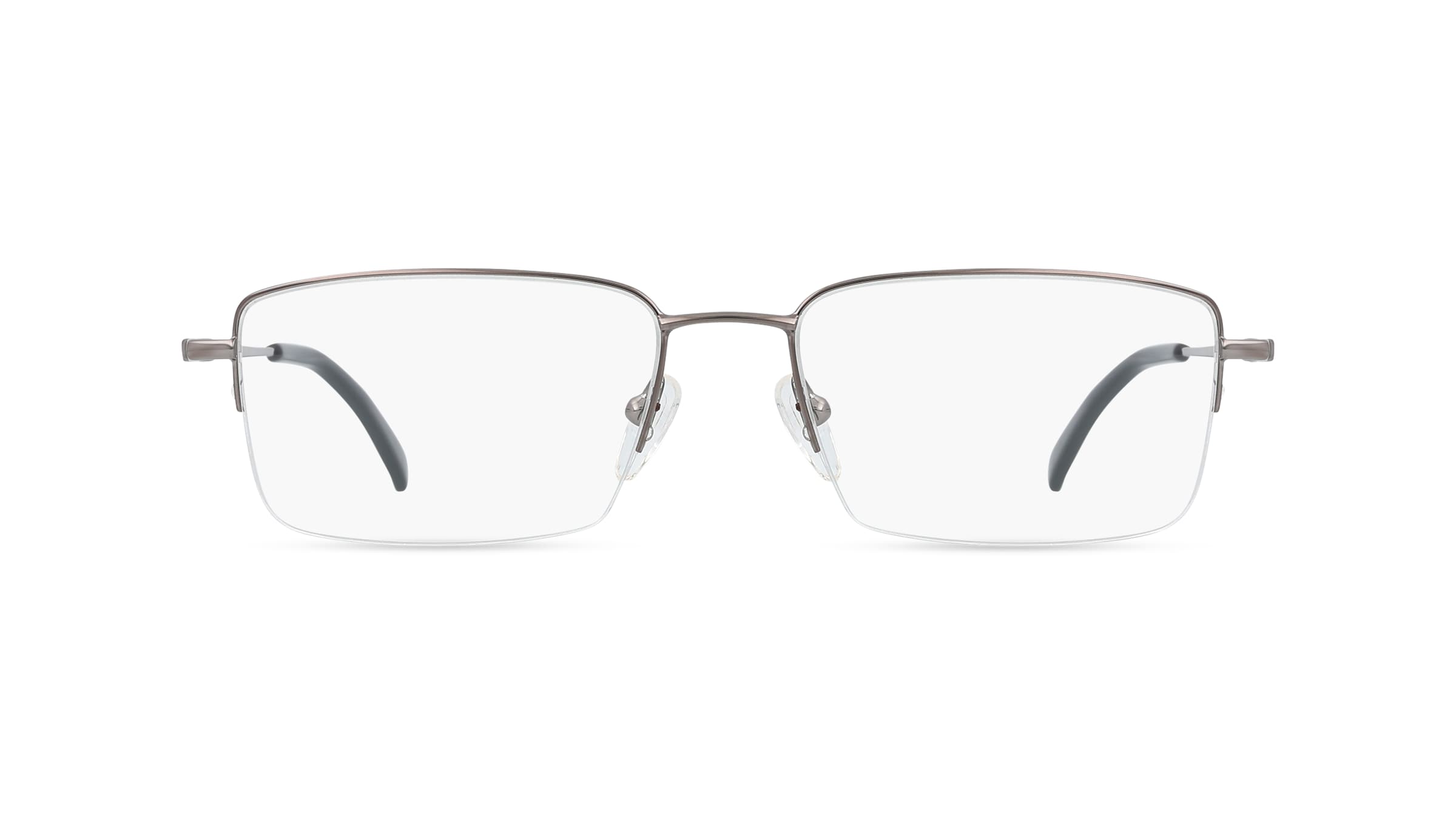 Fielmann OPH 9973 CL WILLIAM Herren-Brille inkl. Gläser Halbrand Quadratisch Edelstahl-Gestell 55/18/145, Grau