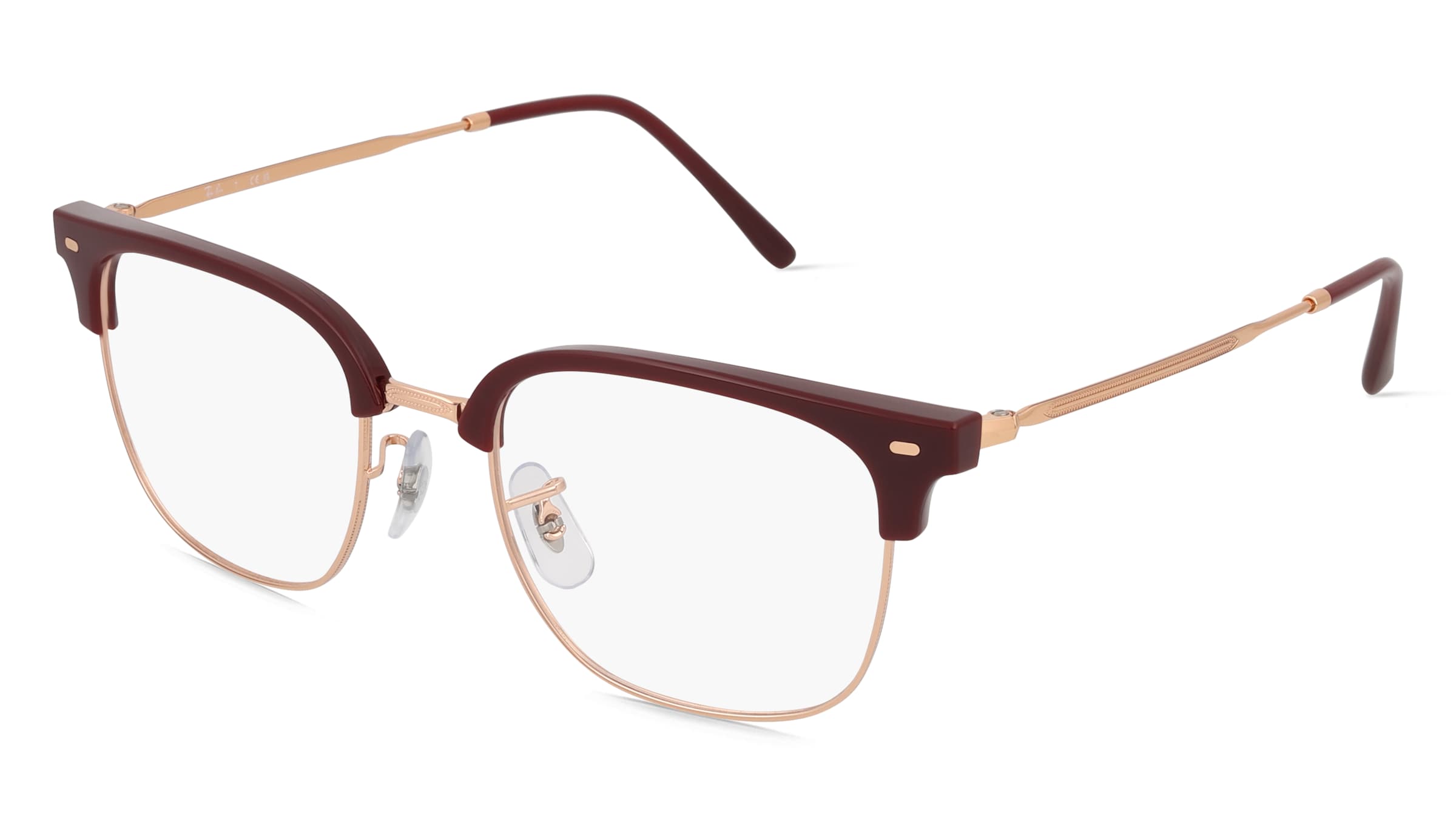 Ray-Ban RX7216 Unisex-Brille inkl. Gläser Vollrand Quadratisch Kunststoff-Gestell 49/20/145, Rot