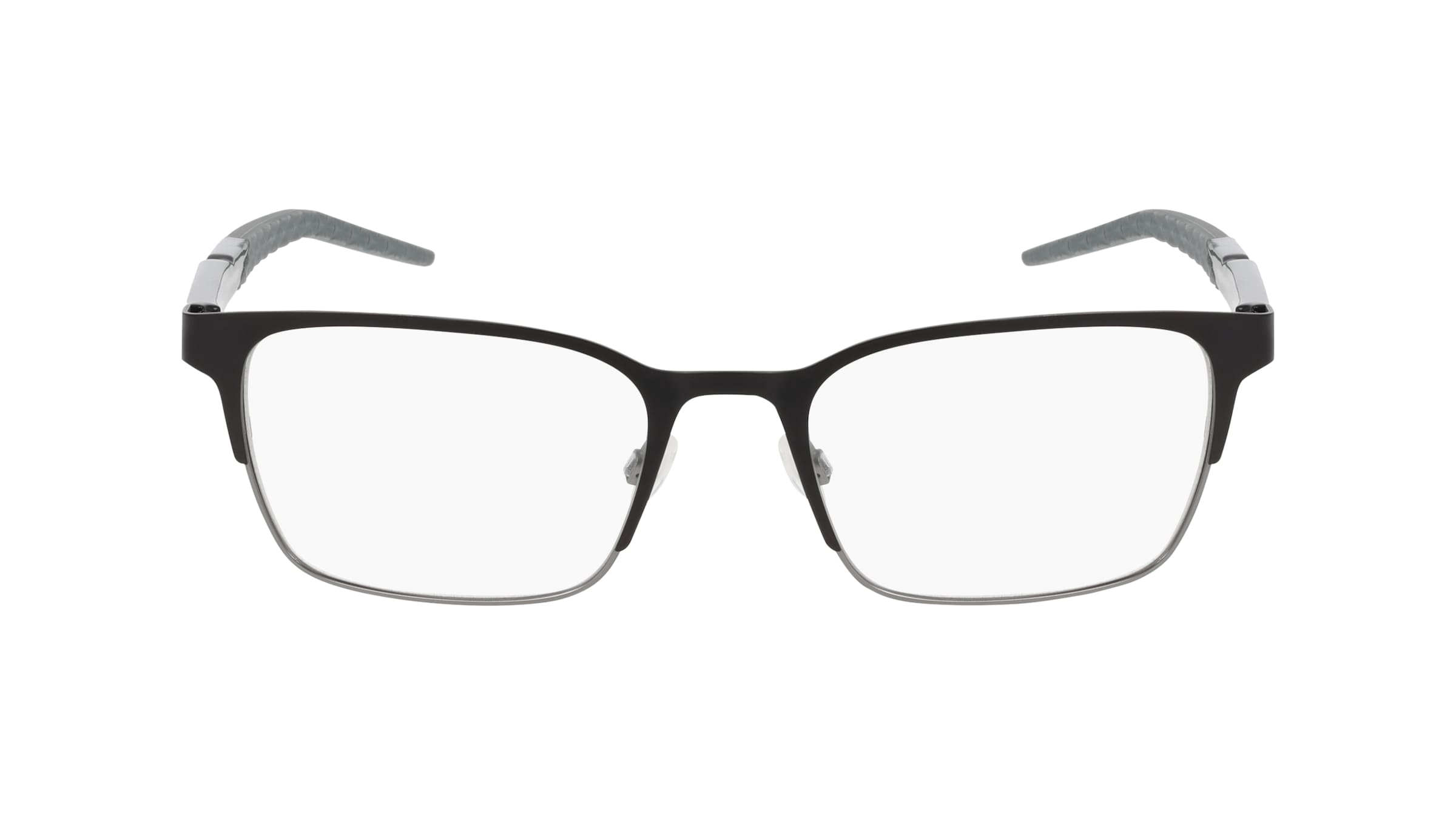 Nike NK8185 Herren-Brille inkl. Gläser Vollrand Eckig Metall-Gestell 56/20/145, schwarz