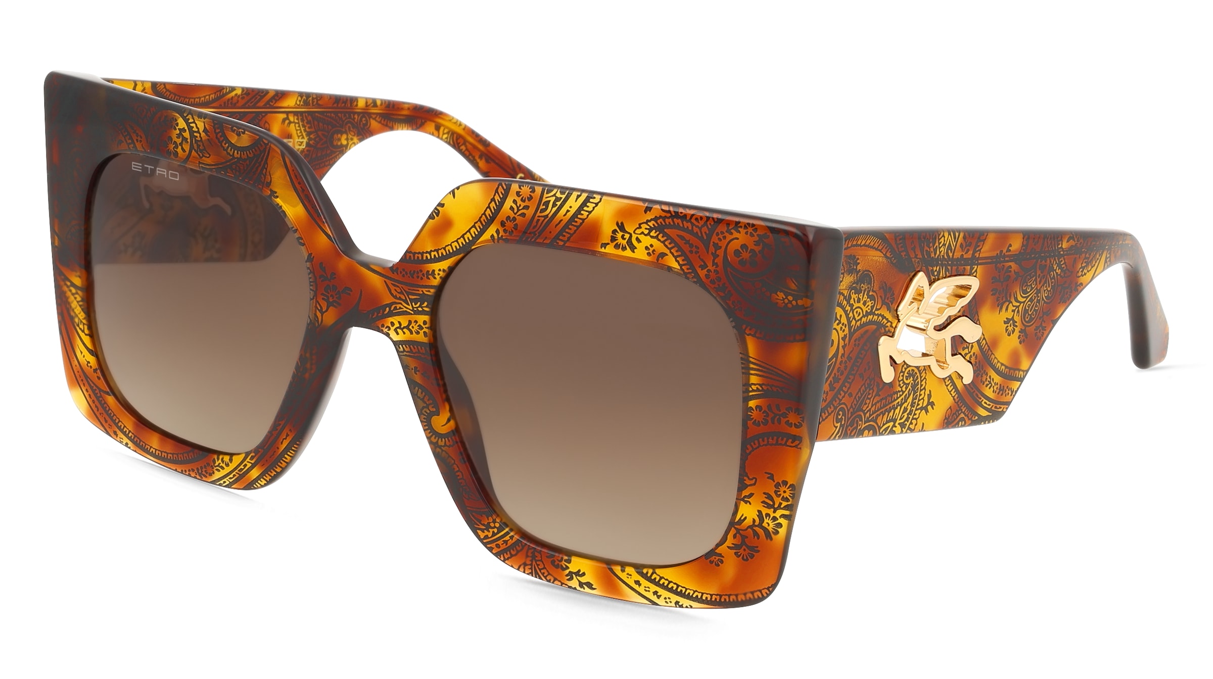 Etro 0075/S Damen-Sonnenbrille Vollrand Quadratisch Acetat-Gestell, Havanna