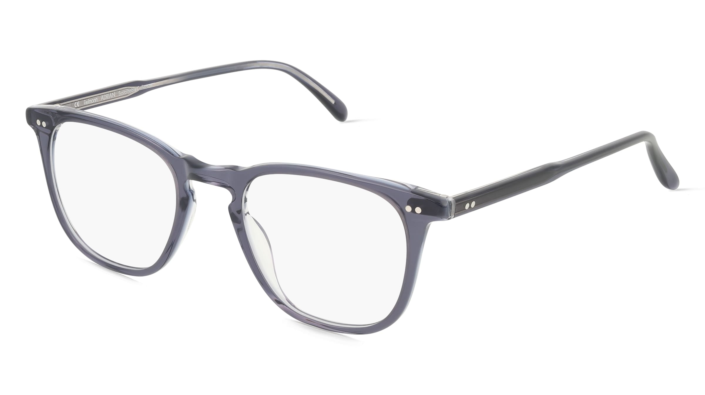 Fielmann LN 043 RN ADRIAN Herren-Brille inkl. Gläser Vollrand Panto Acetat-Gestell 47/20/145, Grau