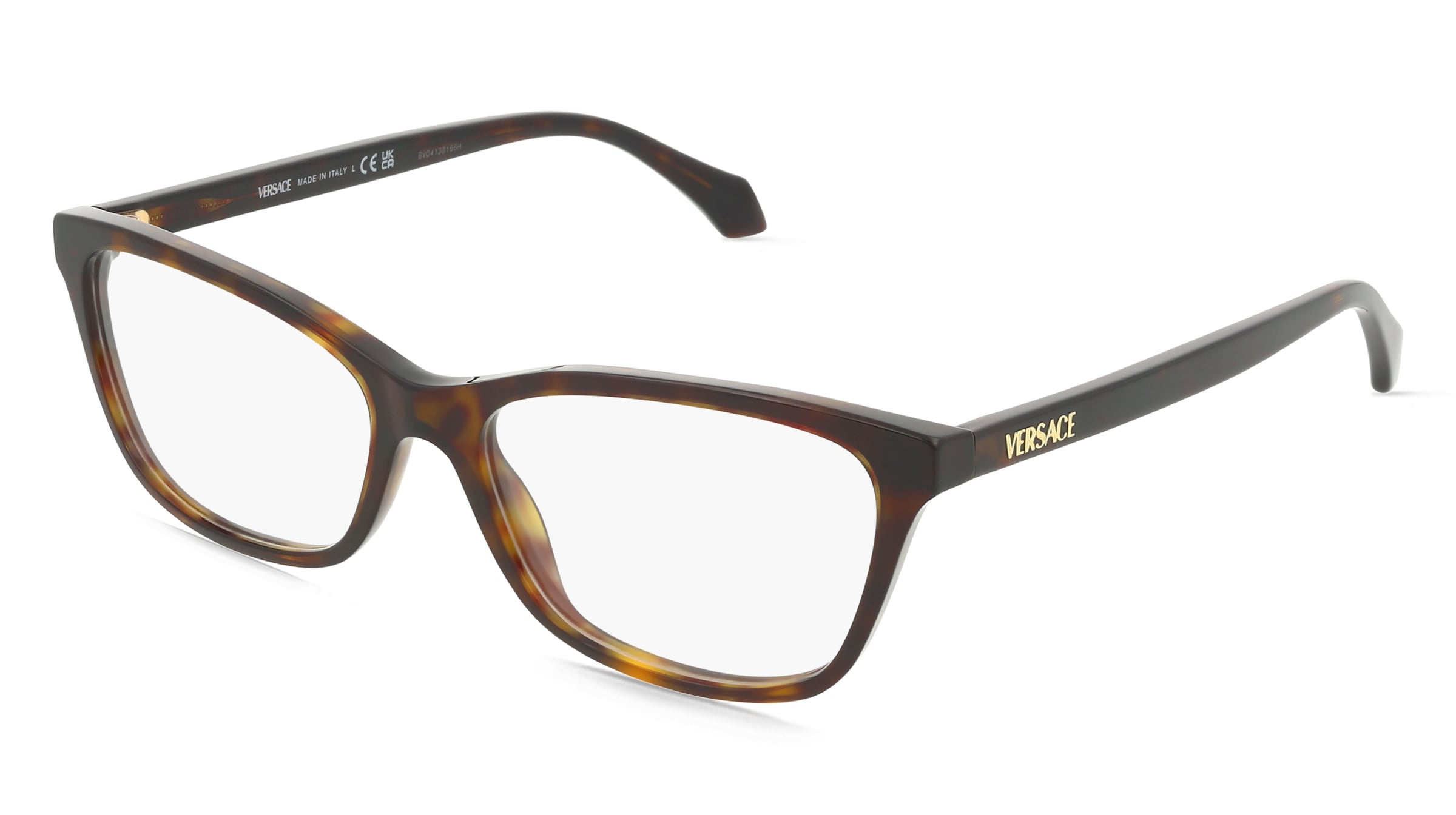 Versace VE3375 Damen-Brille inkl. Gläser Vollrand Cat Eye Acetat-Gestell 54/16/140, Havanna