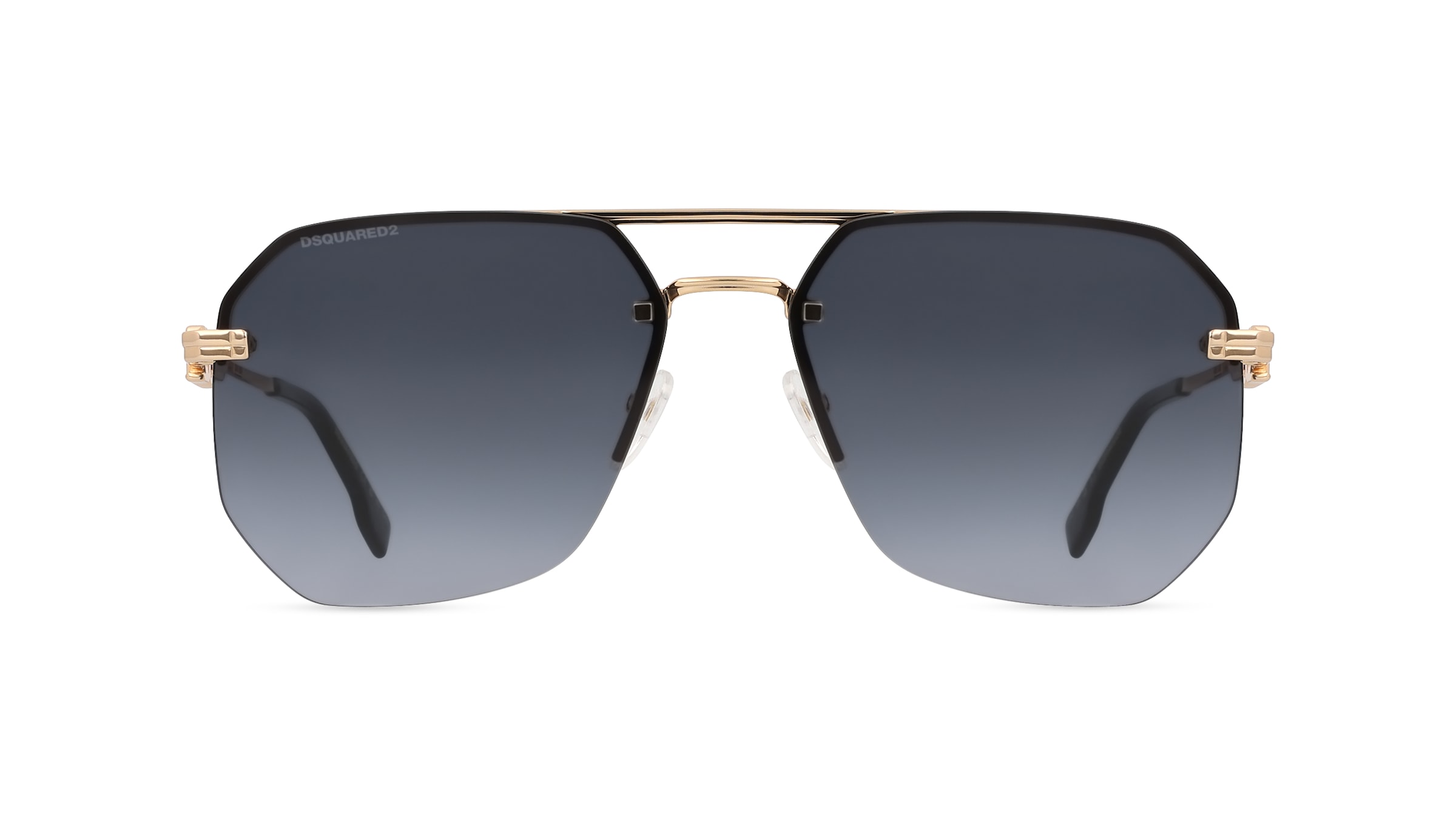 Dsquared2 D2 0103/S Herren-Sonnenbrille Vollrand Achteckig Metall-Gestell, gold