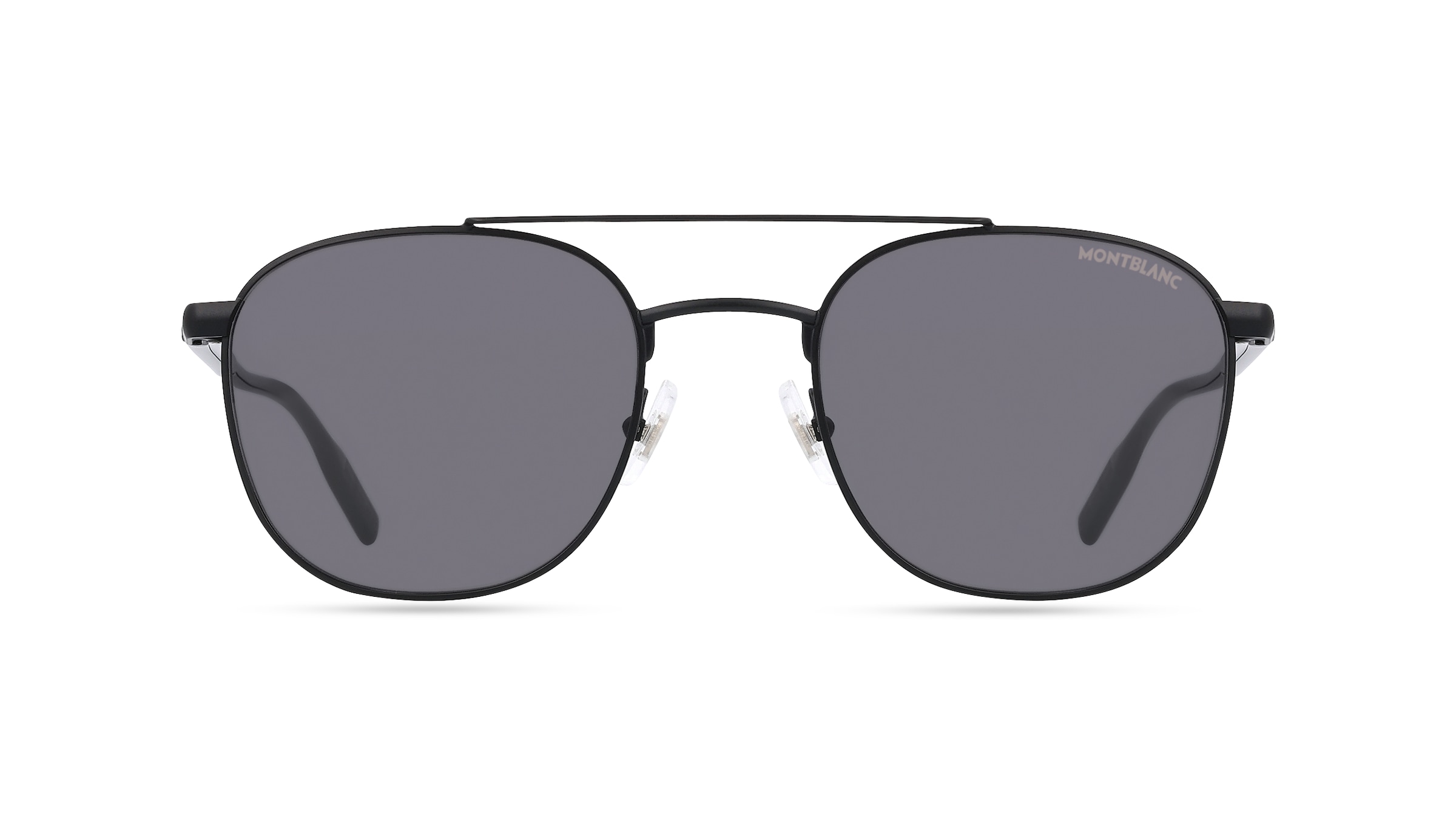 Montblanc MB0114S Herren-Sonnenbrille Vollrand Pilot Metall-Gestell, schwarz