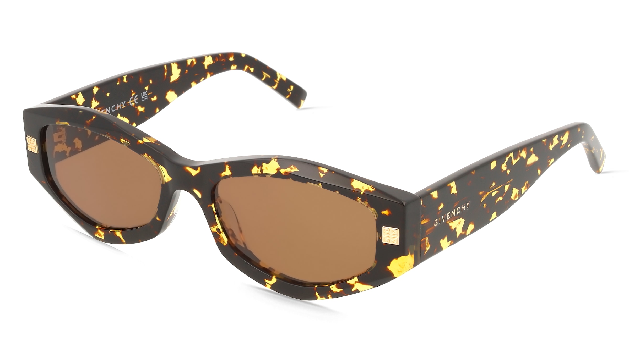 Givenchy GV40062I Damen-Sonnenbrille Vollrand Geometrisch Acetat-Gestell, Braun