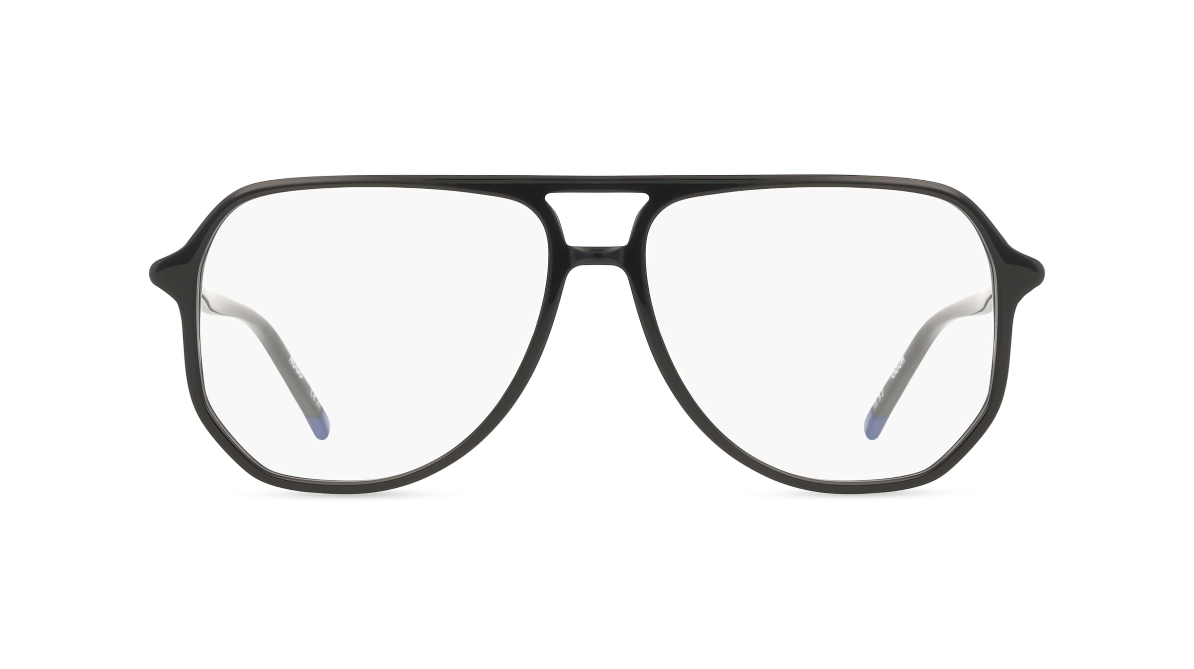 Hugo HG1376 Herren-Brille inkl. Gläser Vollrand Pilot Acetat-Gestell 56/14/145, Schwarz