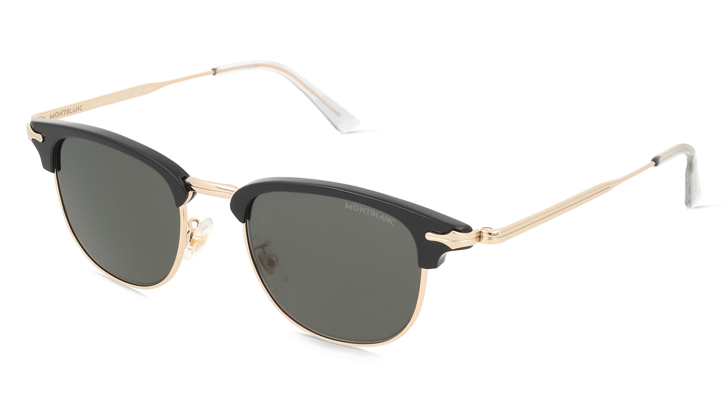 Montblanc MB0364S Herren-Sonnenbrille Vollrand Eckig Metall-Gestell, Schwarz