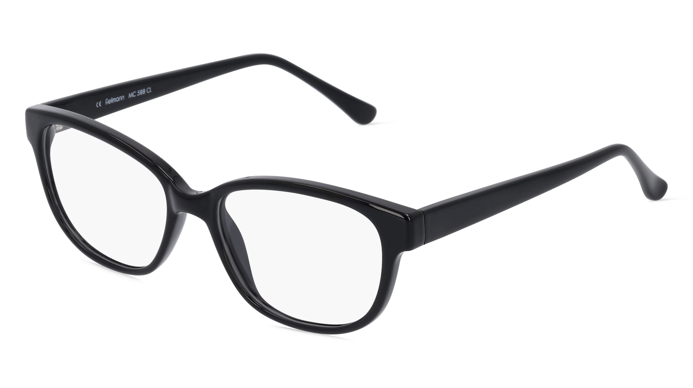 Fielmann MC 588 CL Damen-Brille inkl. Gläser Vollrand Oval Propionat-Gestell 52mm/16mm/135mm, Schwarz