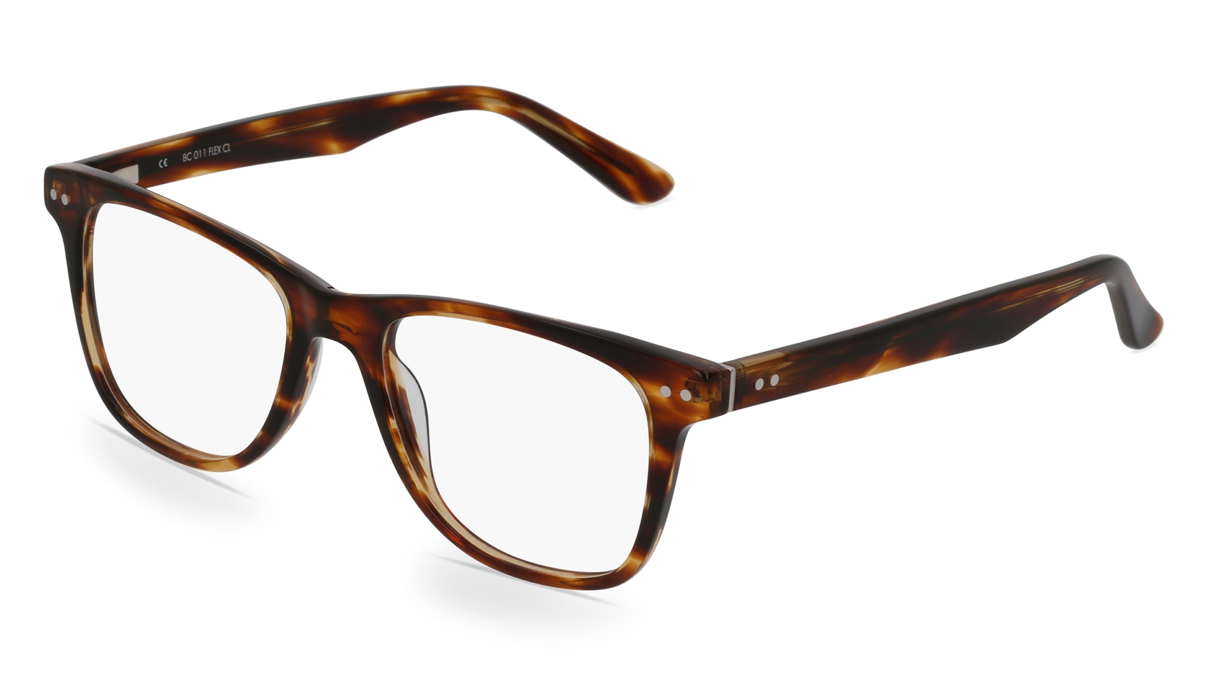 Fielmann BC 011 FLEX CL Herren-Brille inkl. Gläser Vollrand Quadratisch Kunststoff-Gestell 51/18/140, Havanna