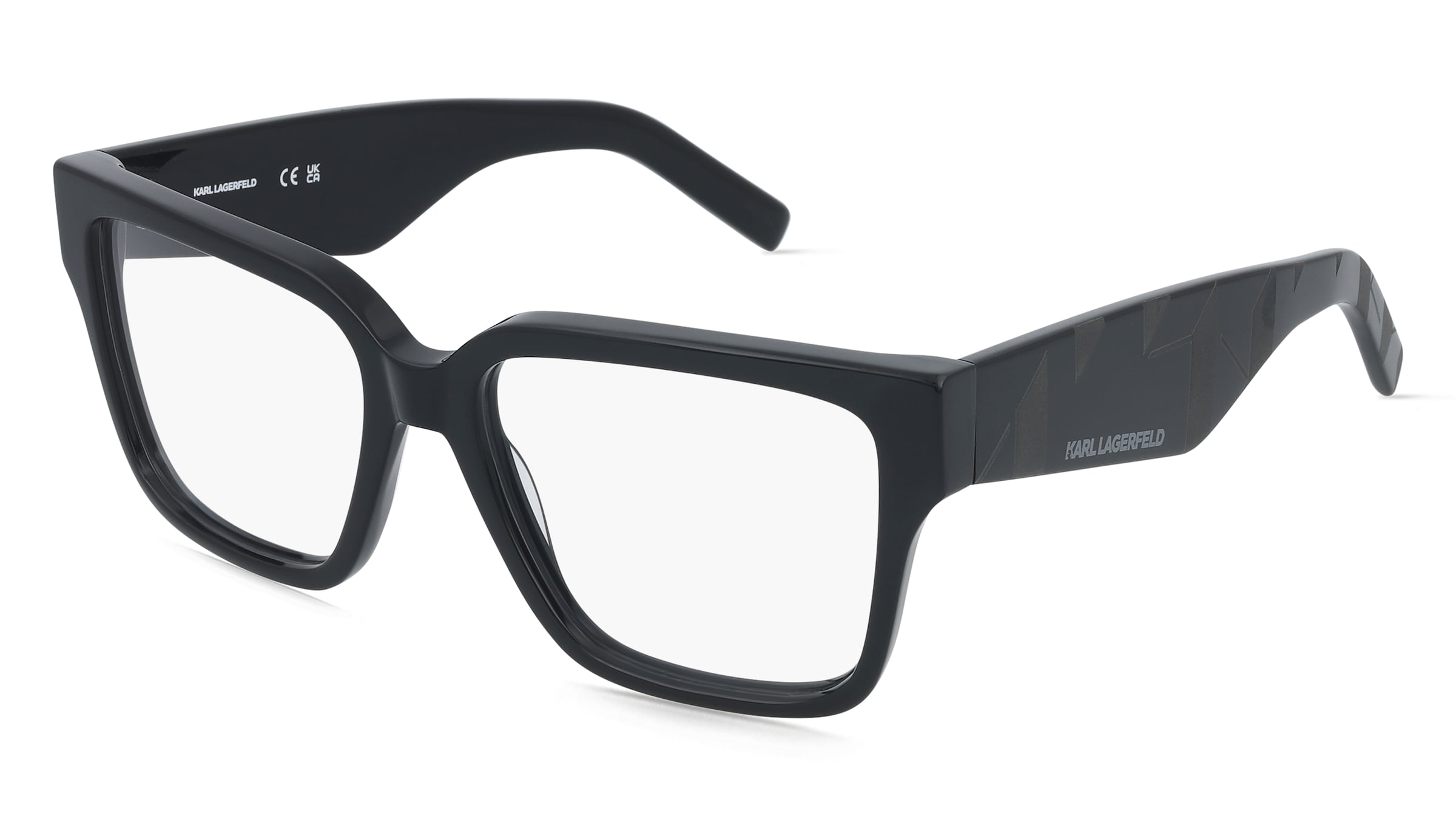 Karl Lagerfeld KL6201 Damen-Brille inkl. Gläser Vollrand Eckig Acetat-Gestell 54/17/140, Schwarz