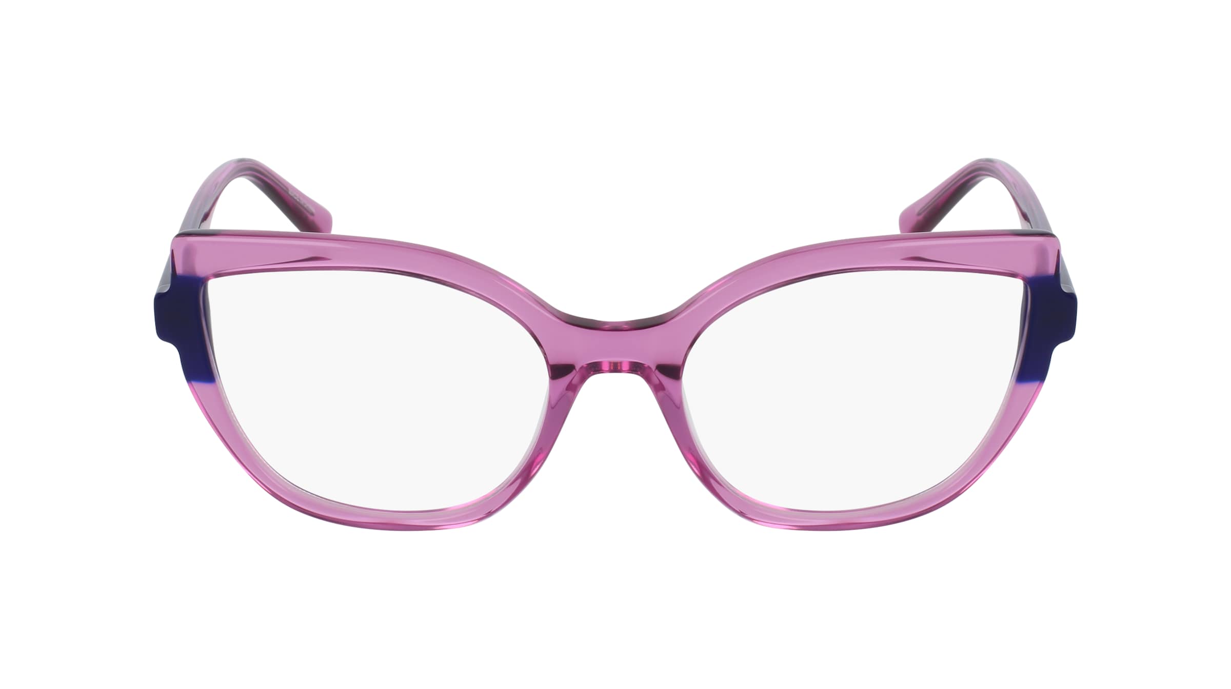 Karl Lagerfeld KL6132 Damen-Brille inkl. Gläser Vollrand Butterfly Acetat-Gestell 54mm/19mm/140mm, Lila