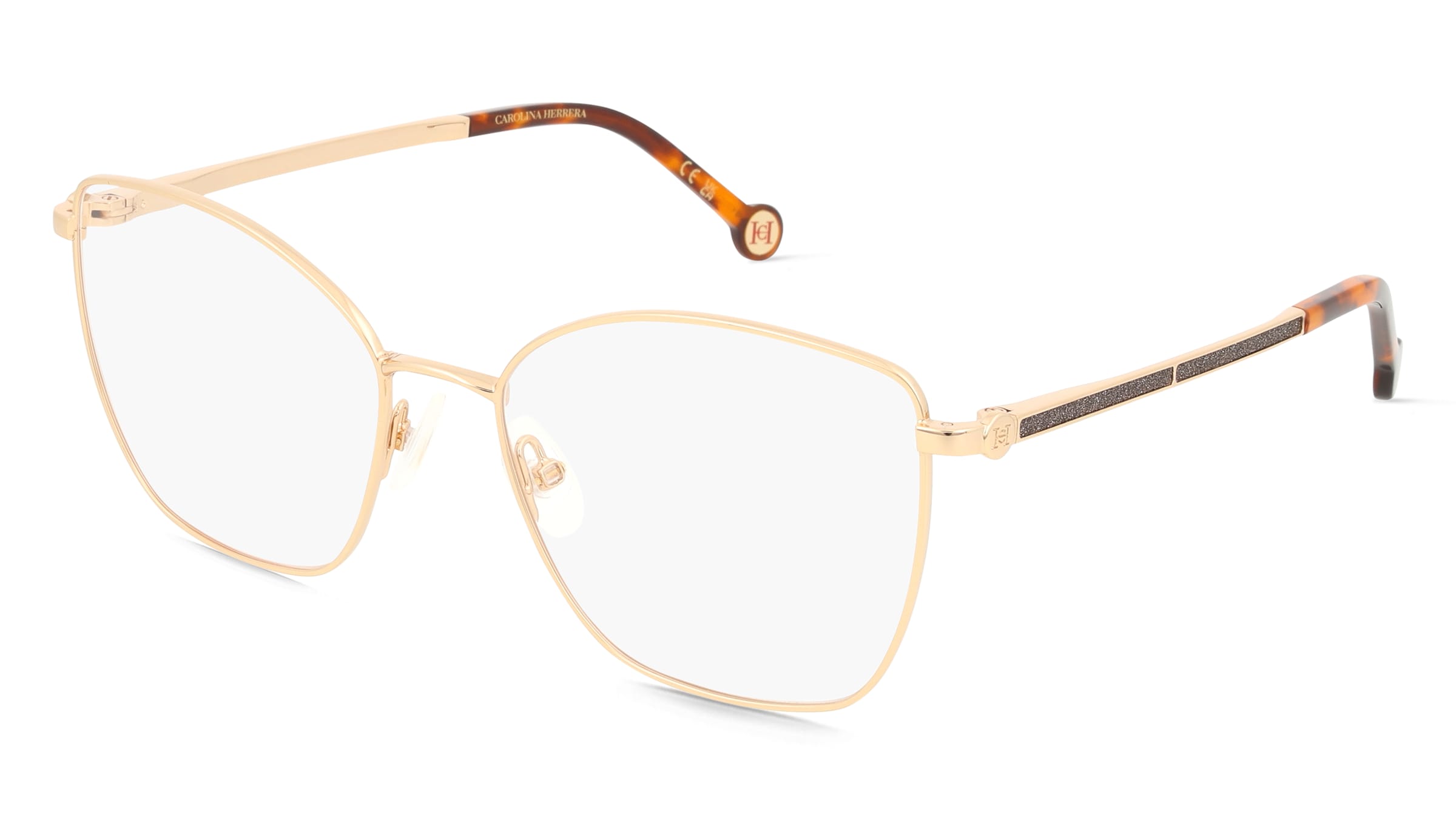 Carolinaherrera HER 0264 Damen-Brille inkl. Gläser Vollrand Butterfly Metall-Gestell 55/17/140, Pink