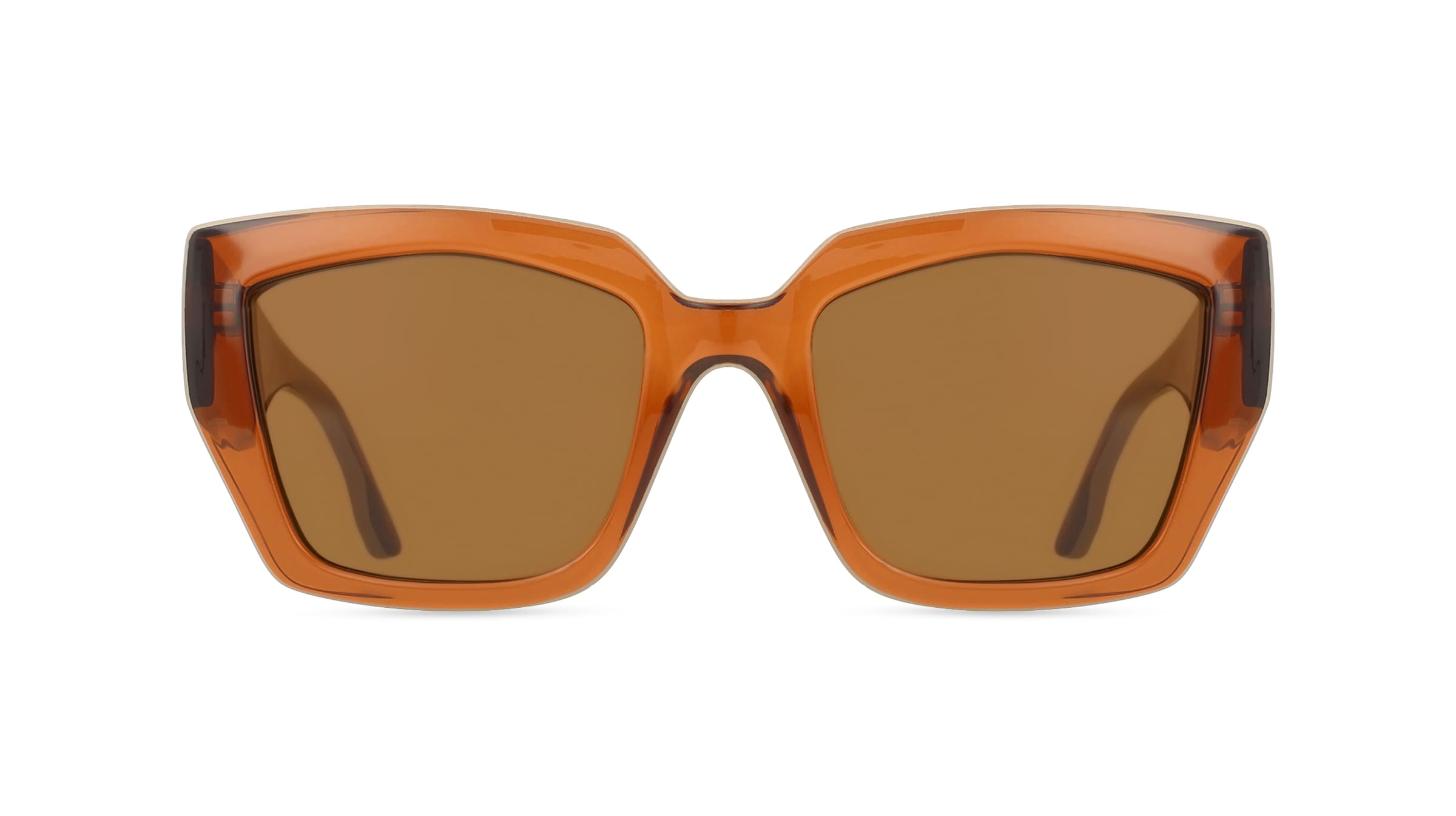Karl Lagerfeld KL6143S Damen-Sonnenbrille Vollrand Eckig TR90-Gestell, braun