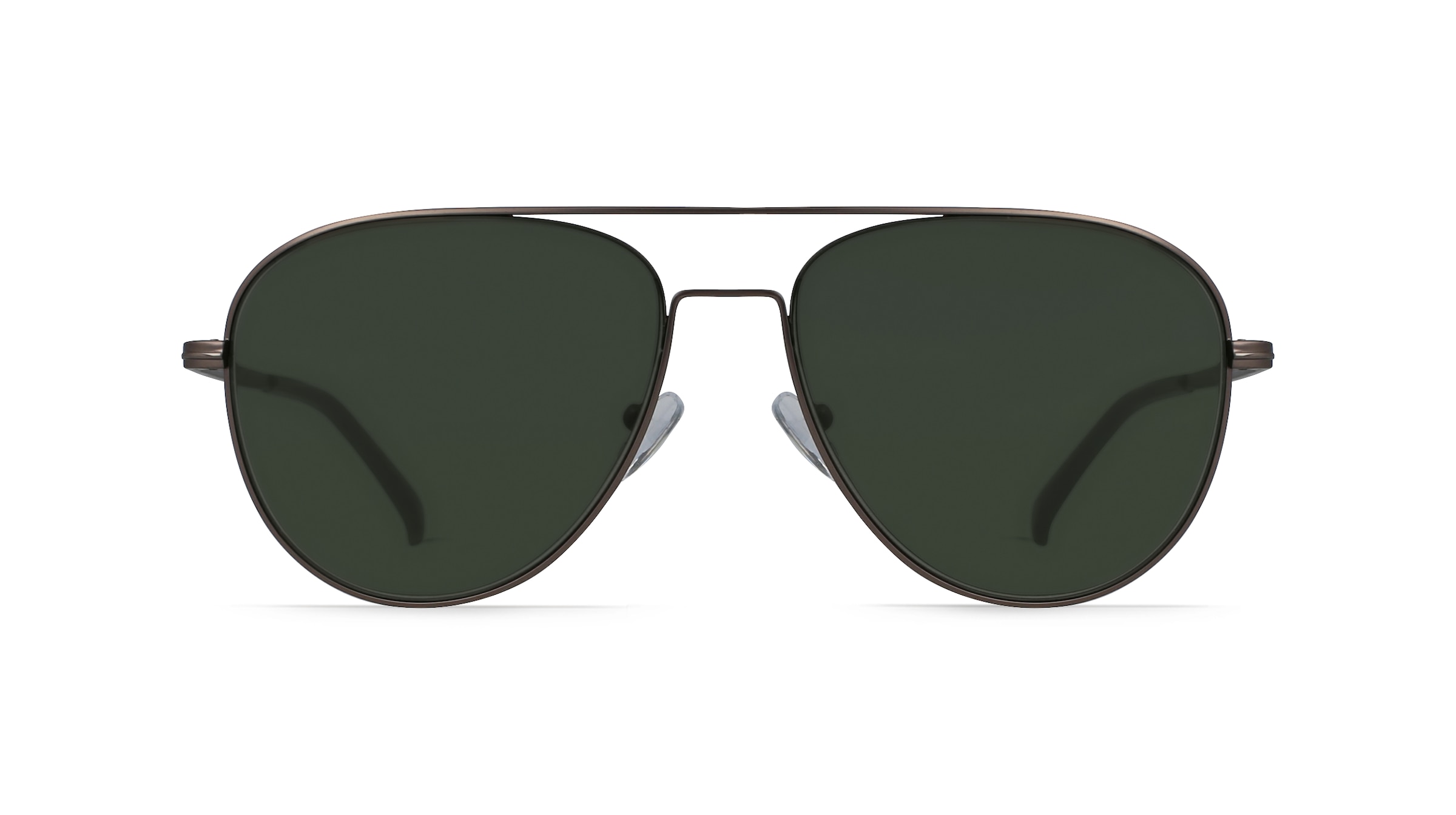 Fielmann BD 456 SUN CL Herren-Sonnenbrille Vollrand Pilot Edelstahl-Gestell, grau