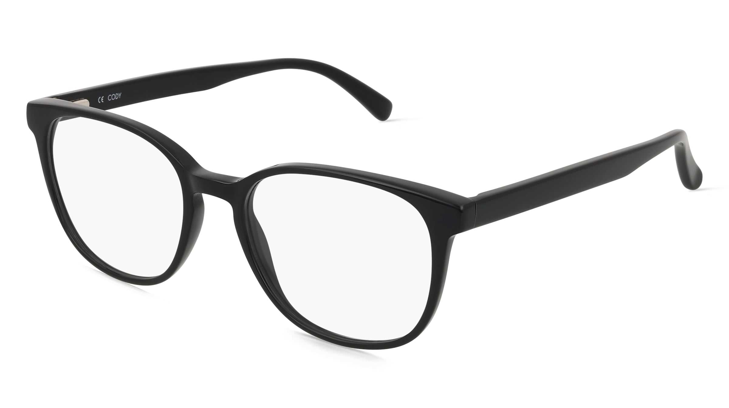 Fielmann LN 058 FLEX CL CODY Unisex-Brille inkl. Gläser Vollrand Quadratisch Acetat-Gestell 50/17/145, Schwarz