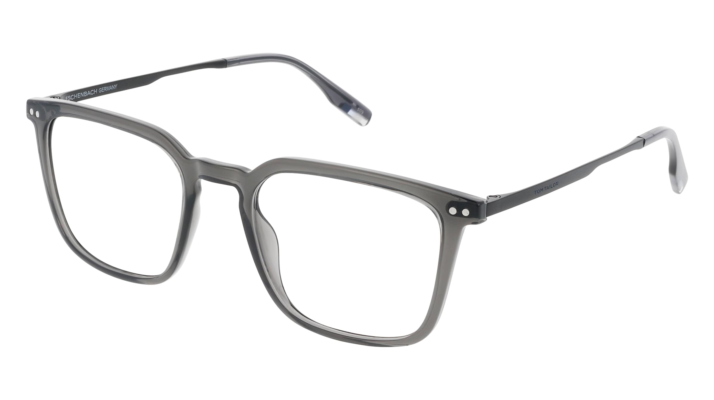 Tom Tailor 671014 Herren-Brille inkl. Gläser Vollrand Quadratisch Acetat-Gestell 52/20/145, Grau