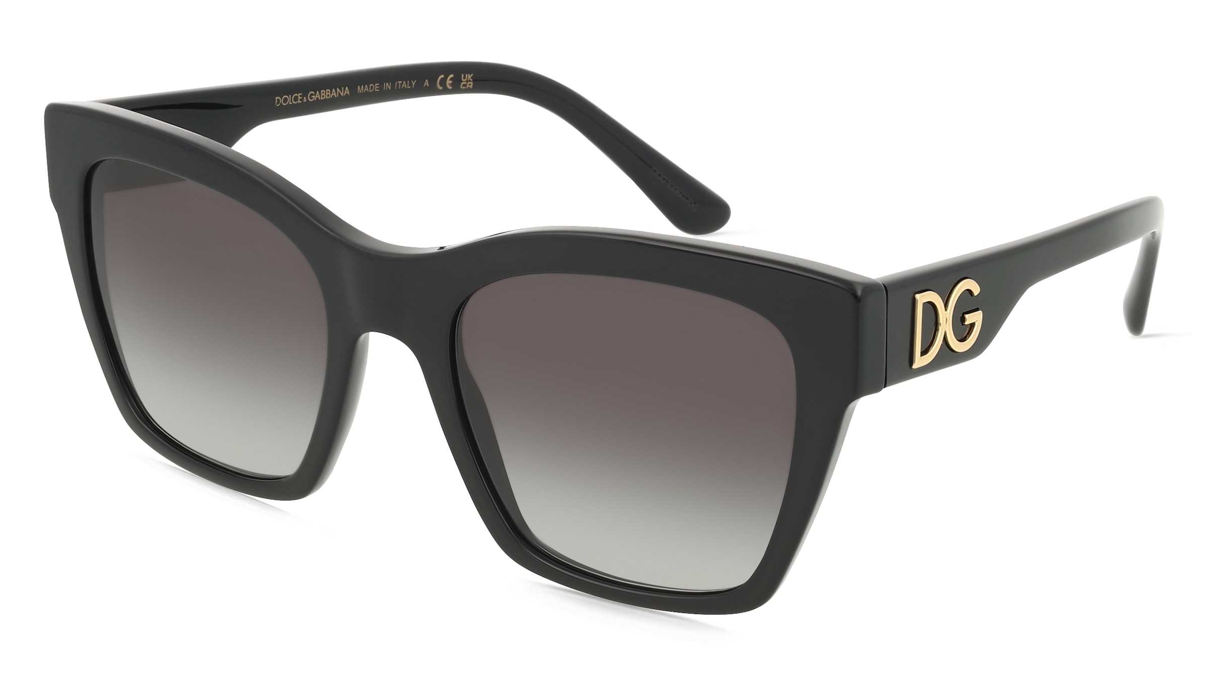 Dolce&amp;Gabbana 0DG4384 Damen-Sonnenbrille Vollrand Quadratisch Acetat-Gestell, Schwarz