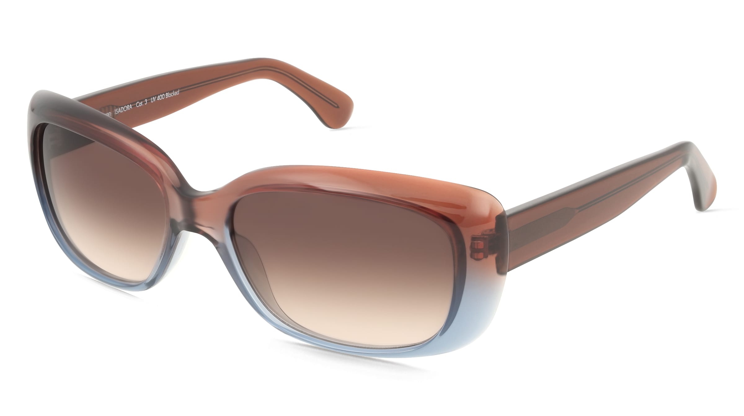 Fielmann LD 047 SUN CL ISADORA Damen-Sonnenbrille Vollrand Quadratisch Acetat Spritzguss-Gestell, Braun