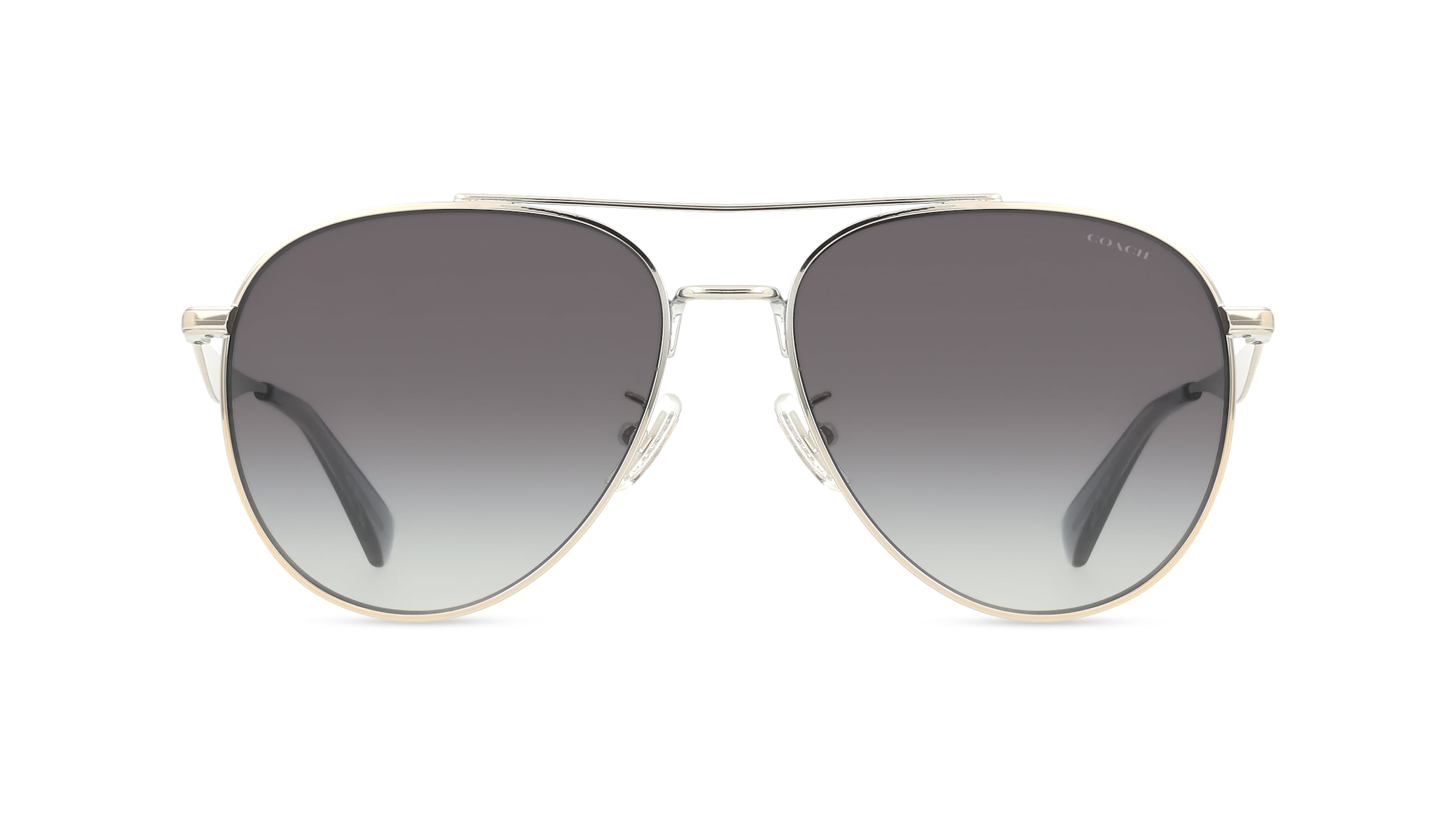 Coach HC7169 Damen-Sonnenbrille Vollrand Pilot Metall-Gestell, silber