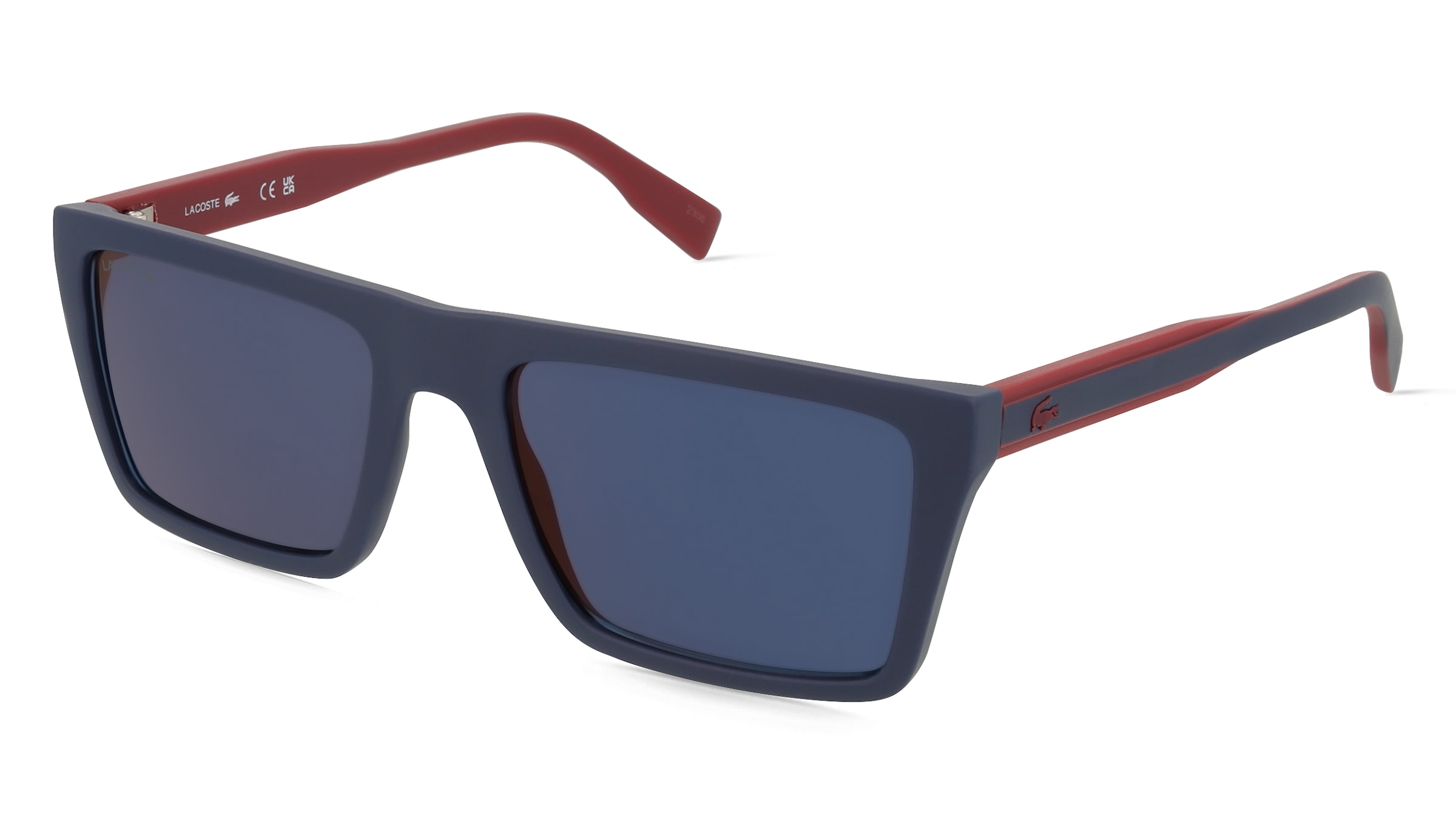 Lacoste L6009S Unisex-Sonnenbrille Vollrand Quadratisch Kunststoff-Gestell, Blau