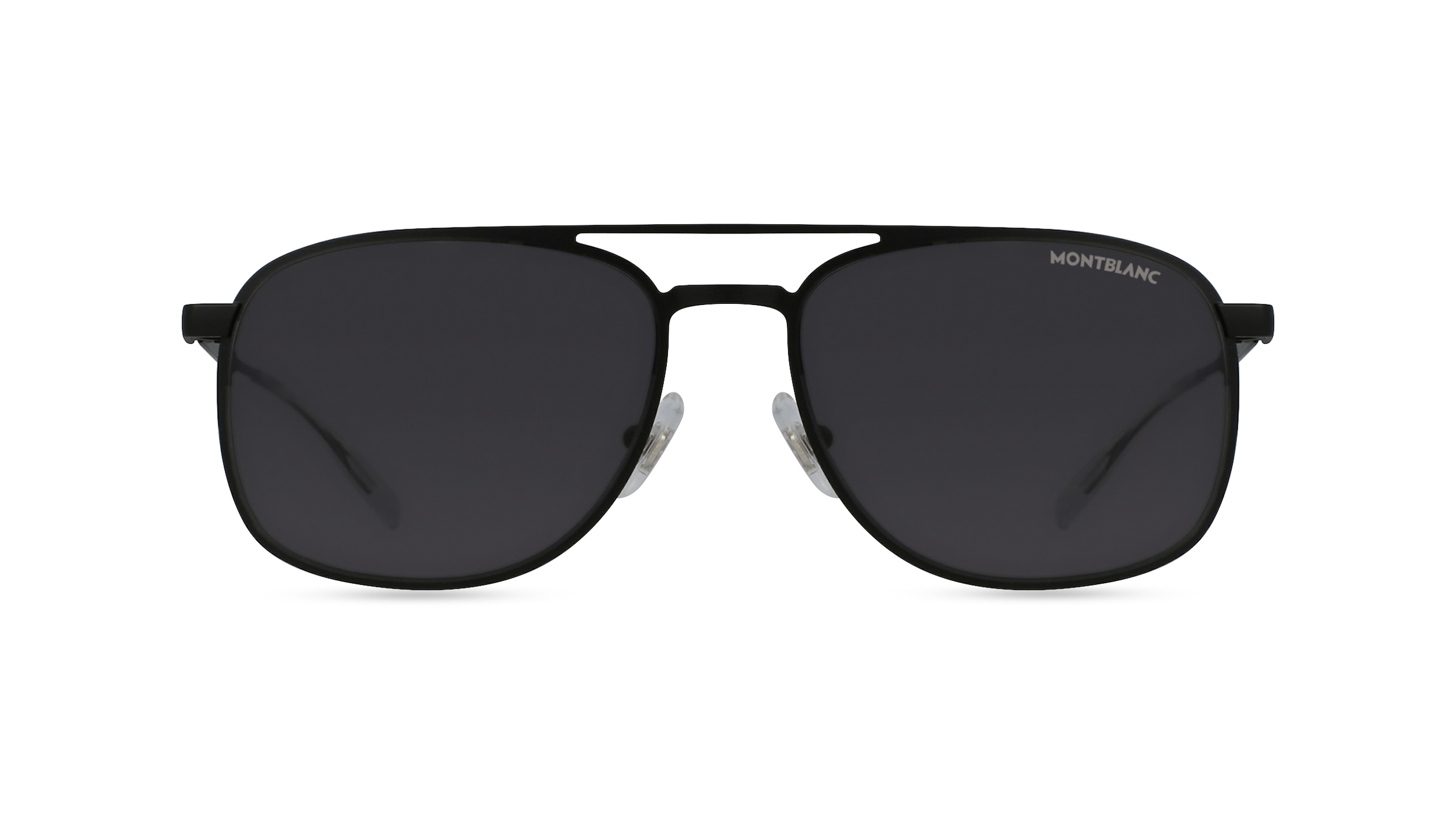 Montblanc MB0143S Herren-Sonnenbrille Vollrand Pilot Metall-Gestell, schwarz