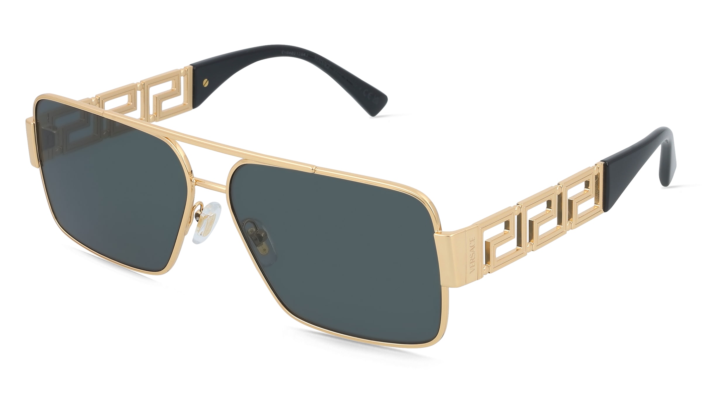 Versace VE2290 Herren-Sonnenbrille Vollrand Eckig Metall-Gestell, gold