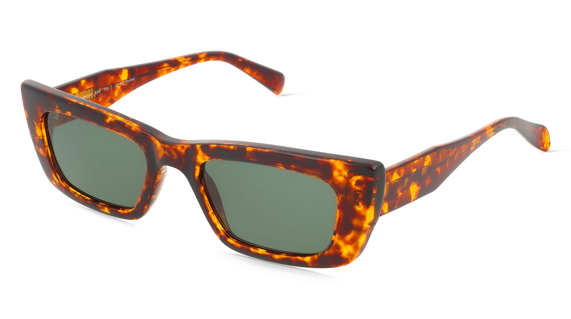 Fielmann BD 581 SUN FA RUBY Damen-Sonnenbrille Vollrand Cat Eye Acetat Spritzguss-Gestell, Havanna