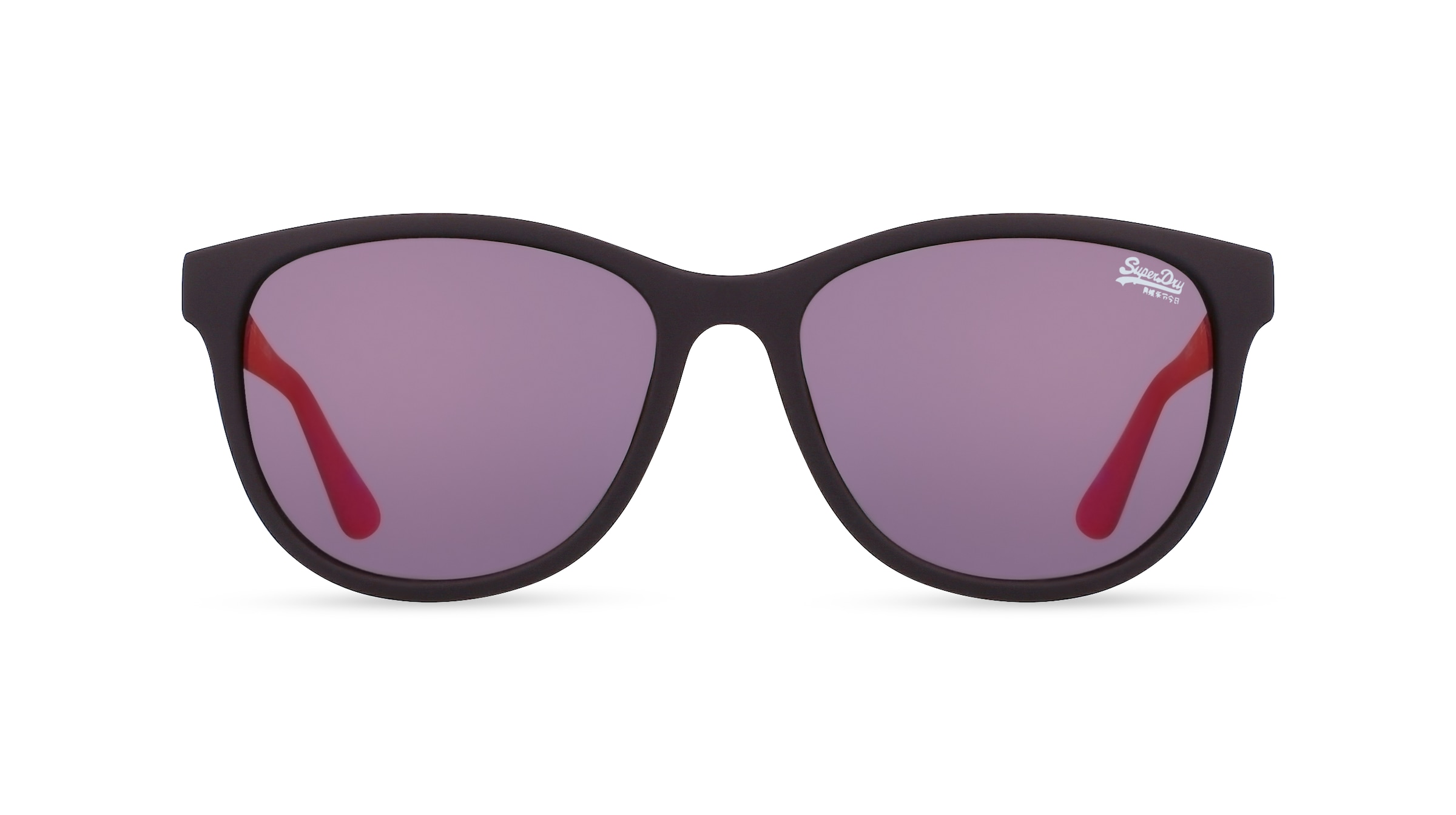 Superdry LIZZIE Damen-Sonnenbrille Vollrand Panto Kunststoff-Gestell, schwarz