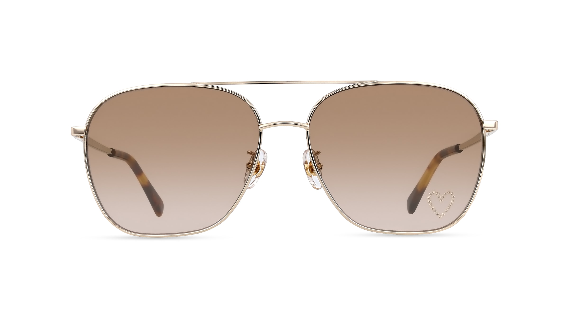 Stella McCartney SC40038U Damen-Sonnenbrille Vollrand Pilot Metall-Gestell, gold