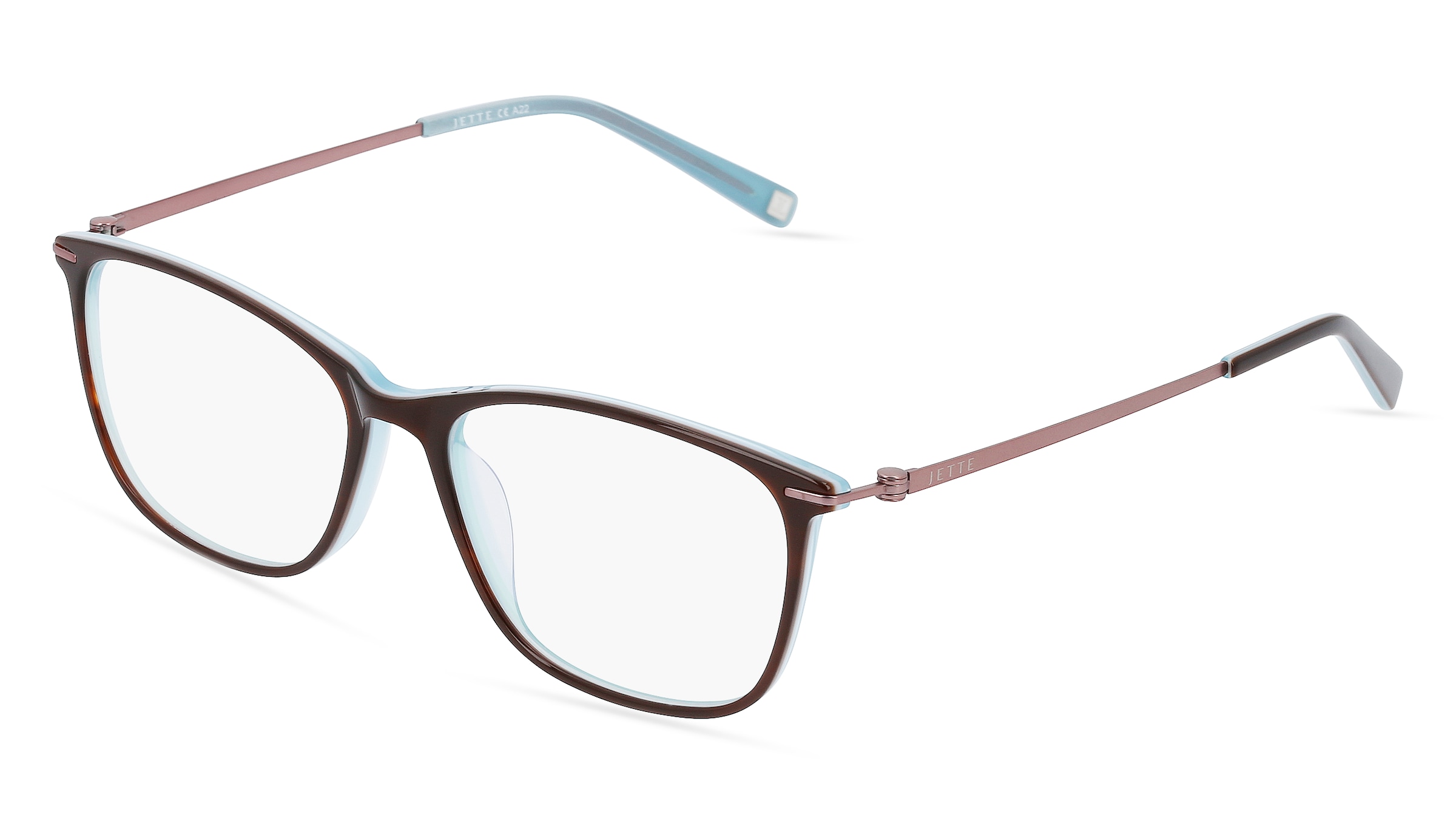 Jette 7835 Damen-Brille inkl. Gläser Vollrand Quadratisch Kunststoff-Gestell 52/15/135, Braun