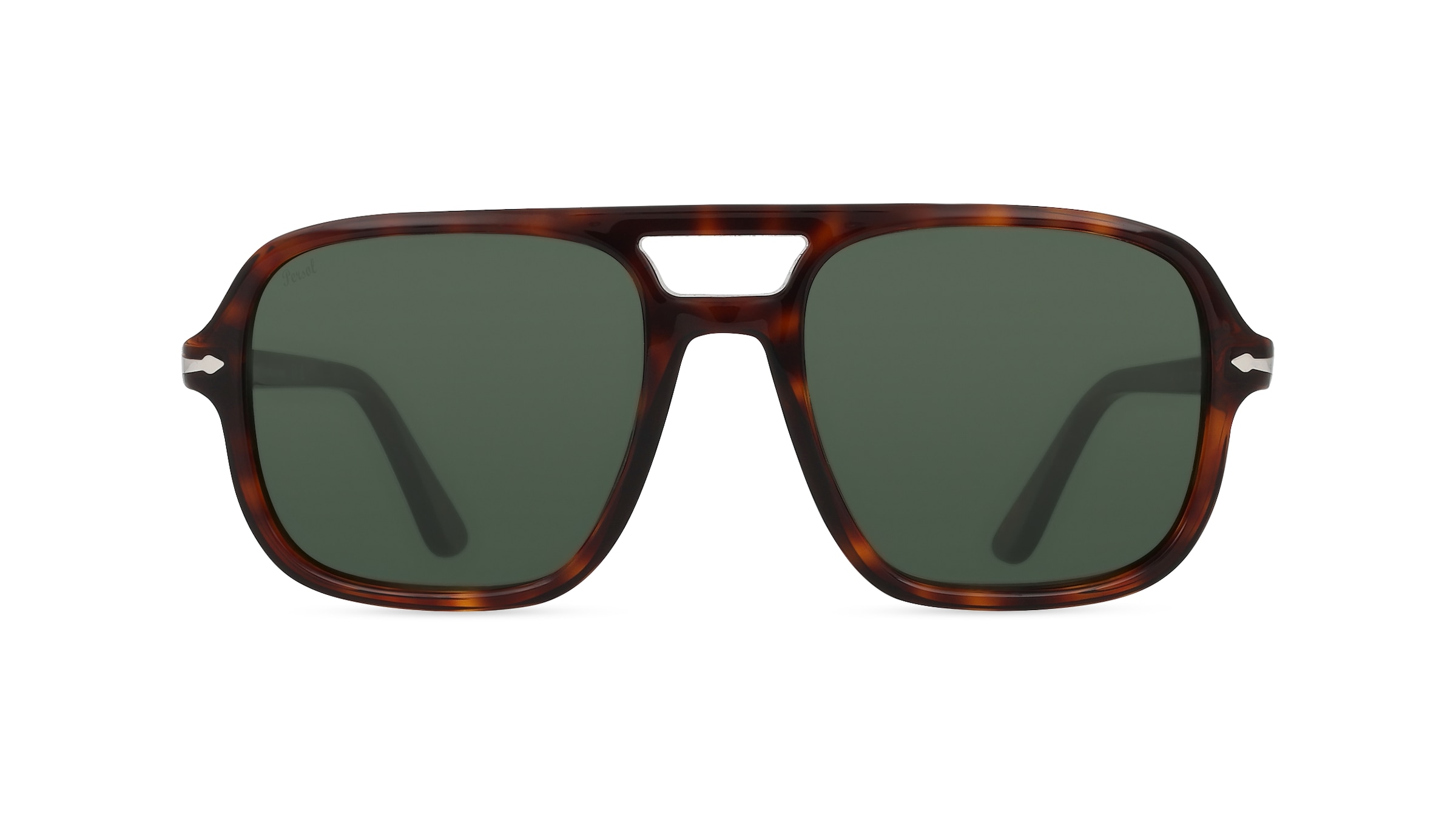 Persol 0PO3328S Herren-Sonnenbrille Vollrand Pilot Acetat-Gestell, braun