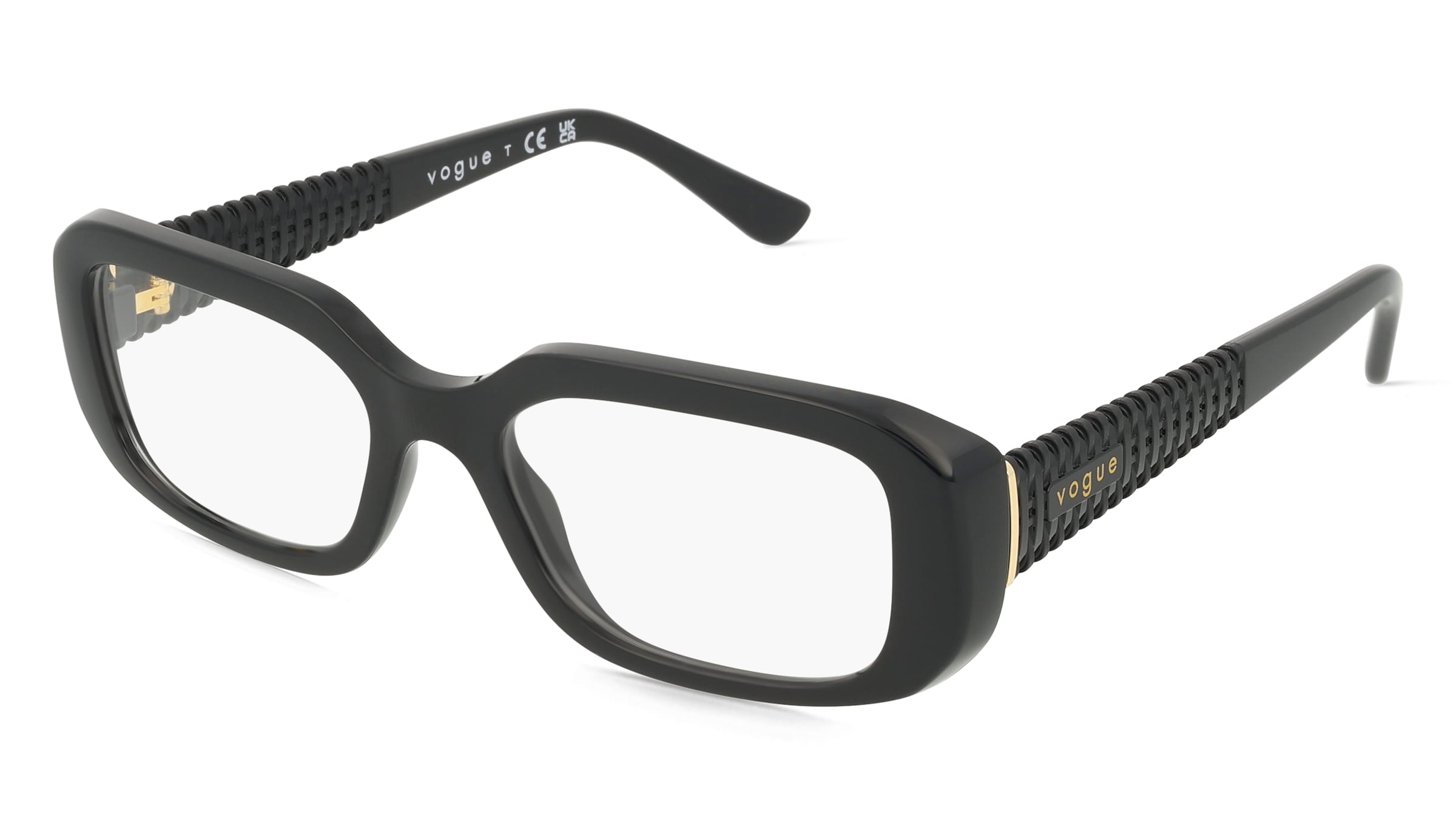 Vogue 0VO5568 Damen-Brille inkl. Gläser Vollrand Quadratisch Kunststoff-Gestell 51/19/135, Schwarz