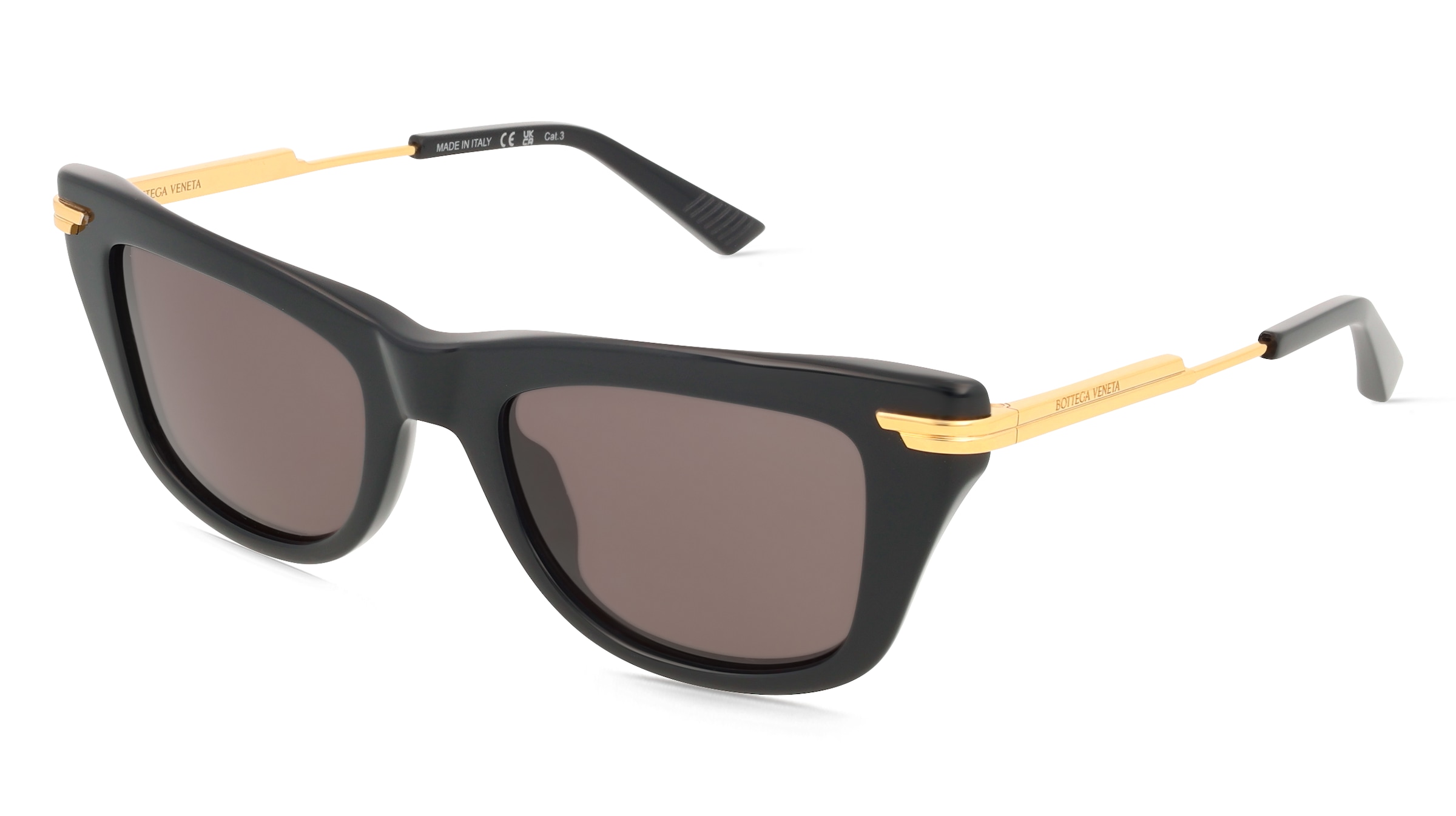 Bottega Veneta BV1369S Damen-Sonnenbrille Vollrand Quadratisch Acetat-Gestell, Schwarz