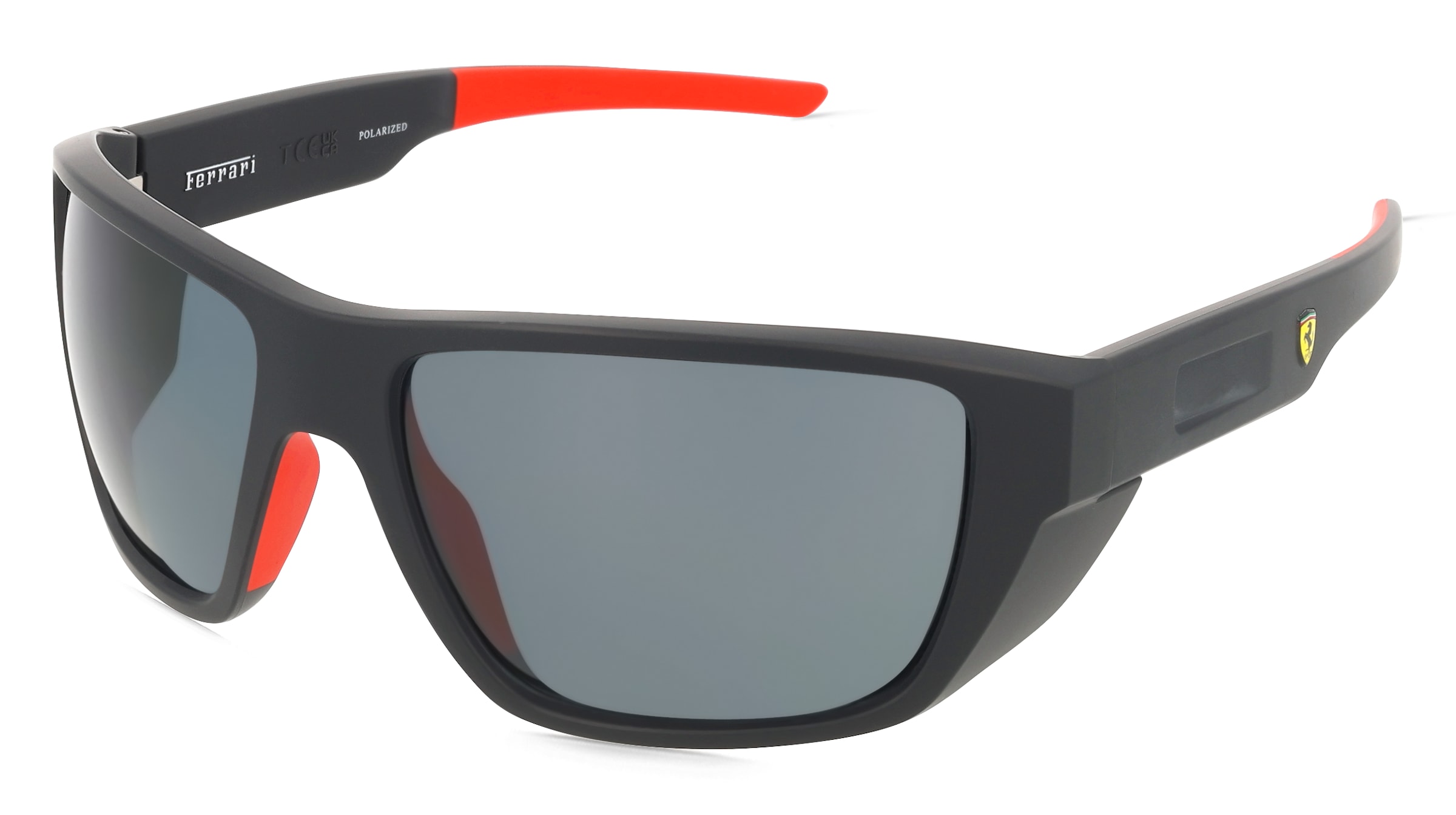 Scuderia Ferrari FZ6012U Herren-Sonnenbrille Vollrand Quadratisch Kunststoff-Gestell, Schwarz