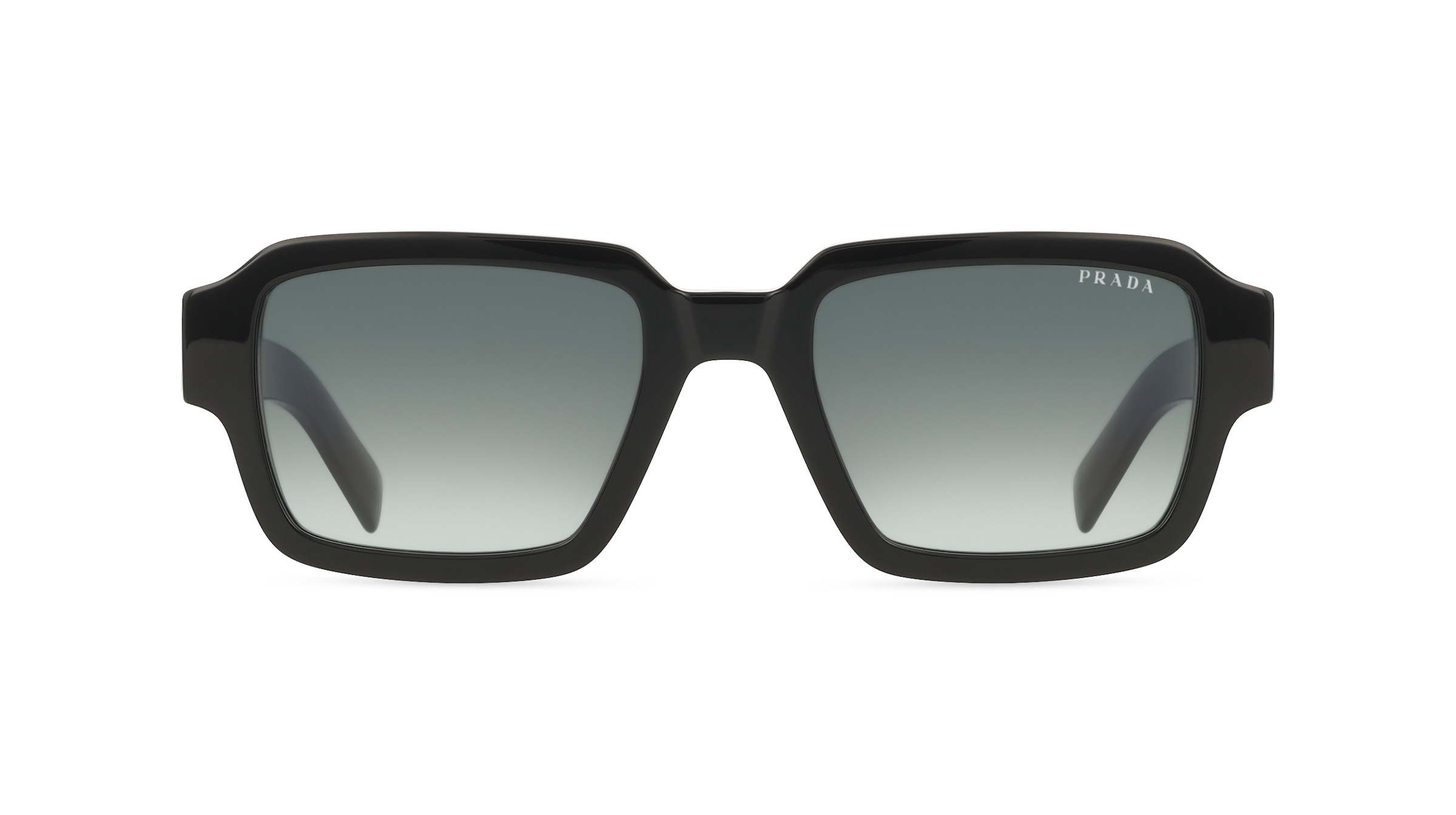 Prada PR 02ZS Herren-Sonnenbrille Vollrand Quadratisch Acetat-Gestell, schwarz