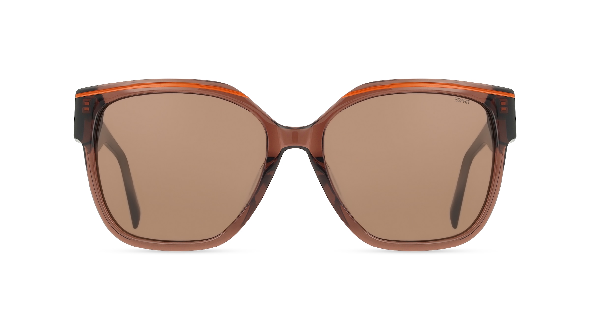 Esprit ET40124 Damen-Sonnenbrille Vollrand Quadratisch Acetat-Gestell, Braun