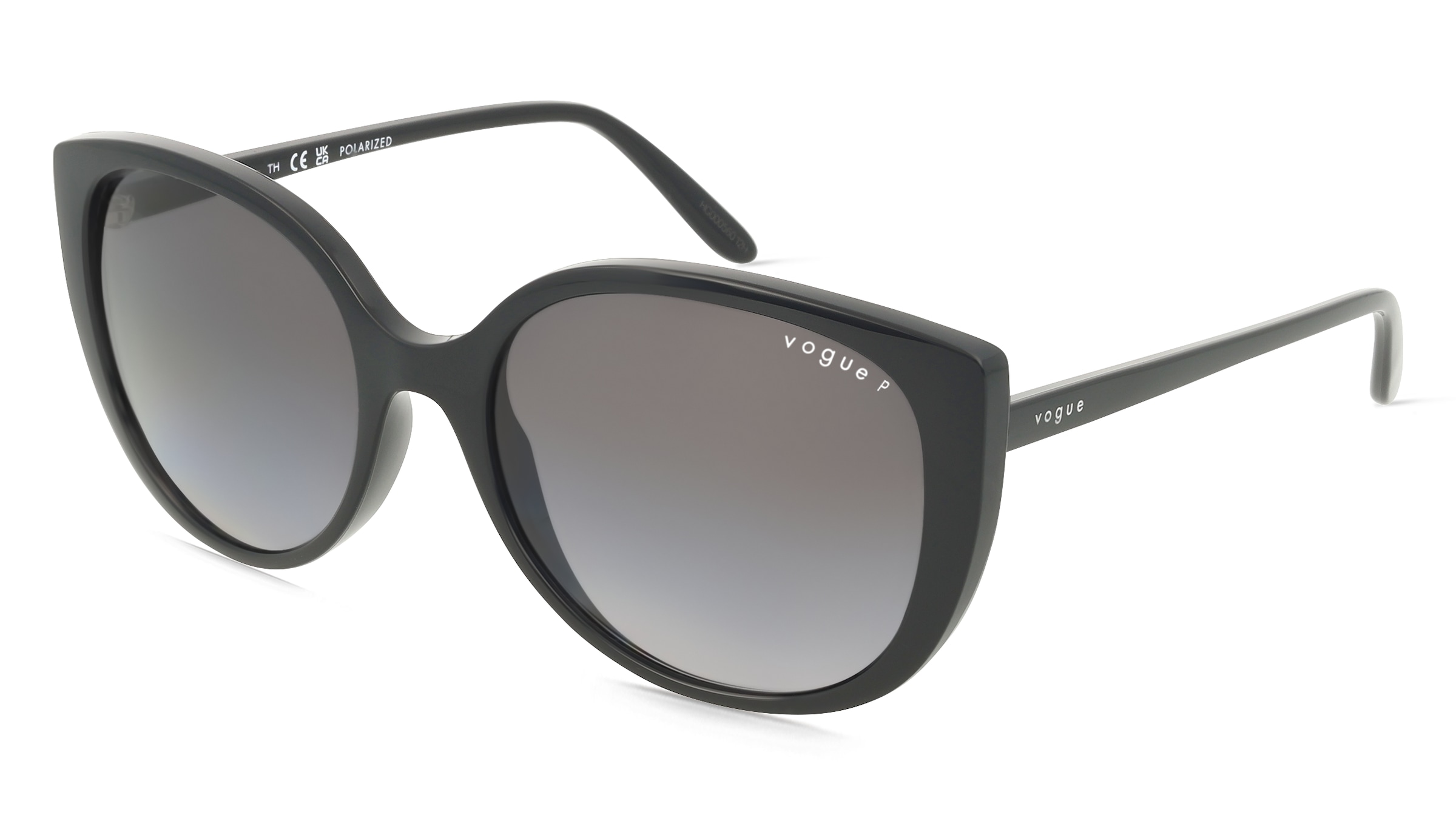 Vogue VO5623S Damen-Sonnenbrille Vollrand Butterfly Kunststoff-Gestell, Schwarz