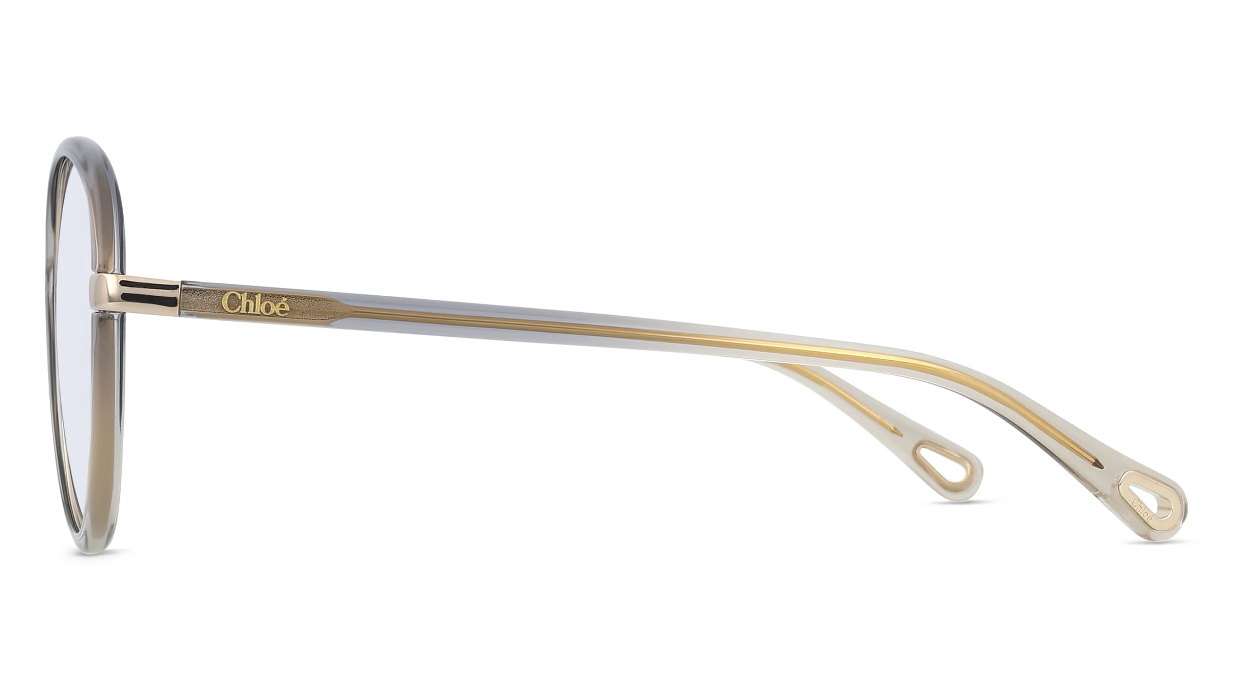 Thumbnail - Chloé CH0308O Damen-Brille inkl. Gläser Vollrand Rund Kunststoff-Gestell 53/20/140, grau