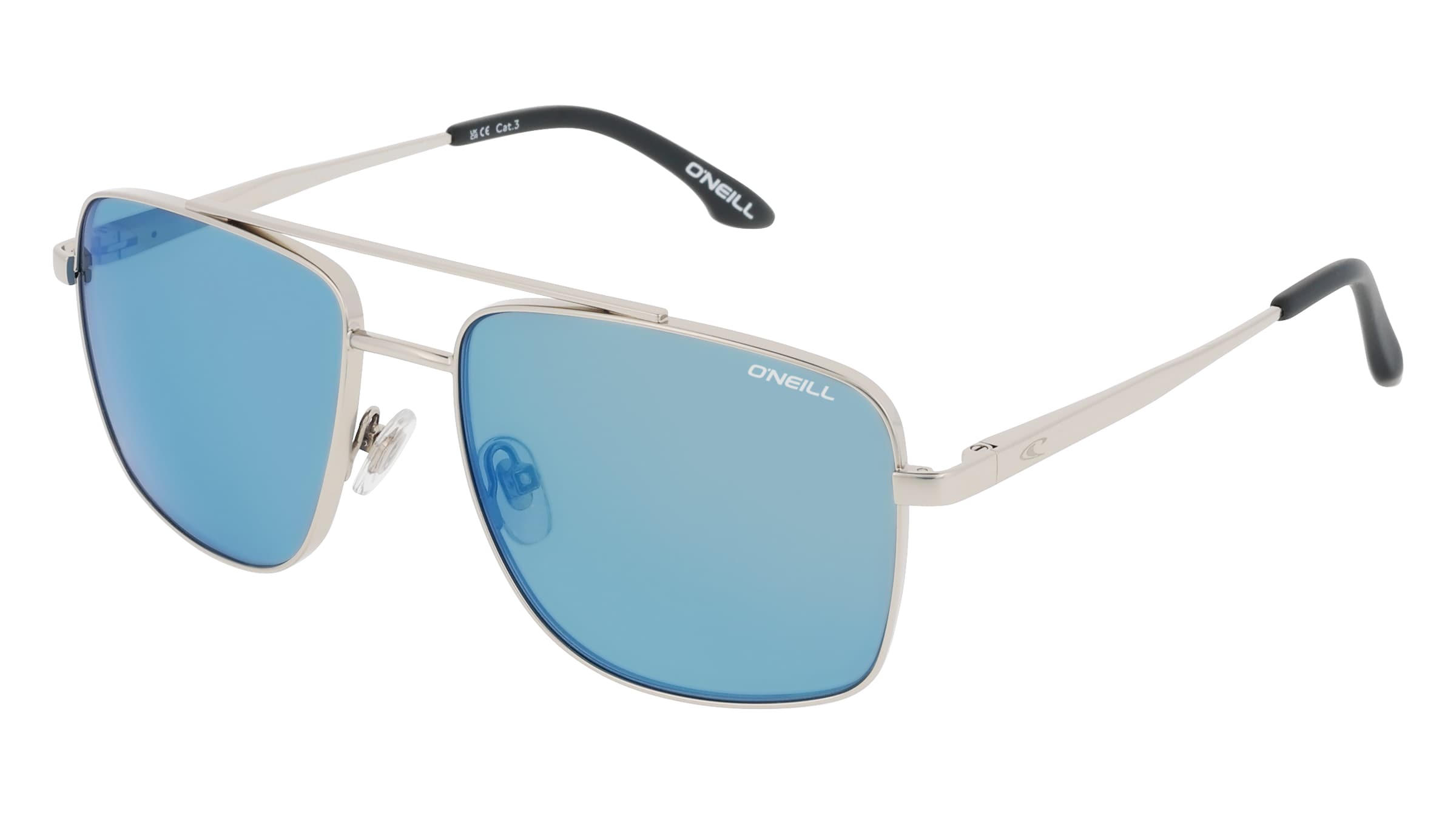 O’Neill 965054 Unisex-Sonnenbrille Vollrand Quadratisch Metall-Gestell, Grau