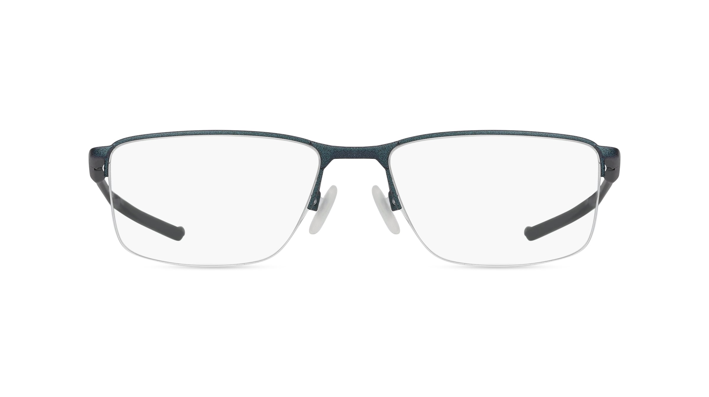 Oakley OX3218 Herren-Brille inkl. Gläser Halbrand Eckig Metall-Gestell 52mm/18mm/136mm, grau