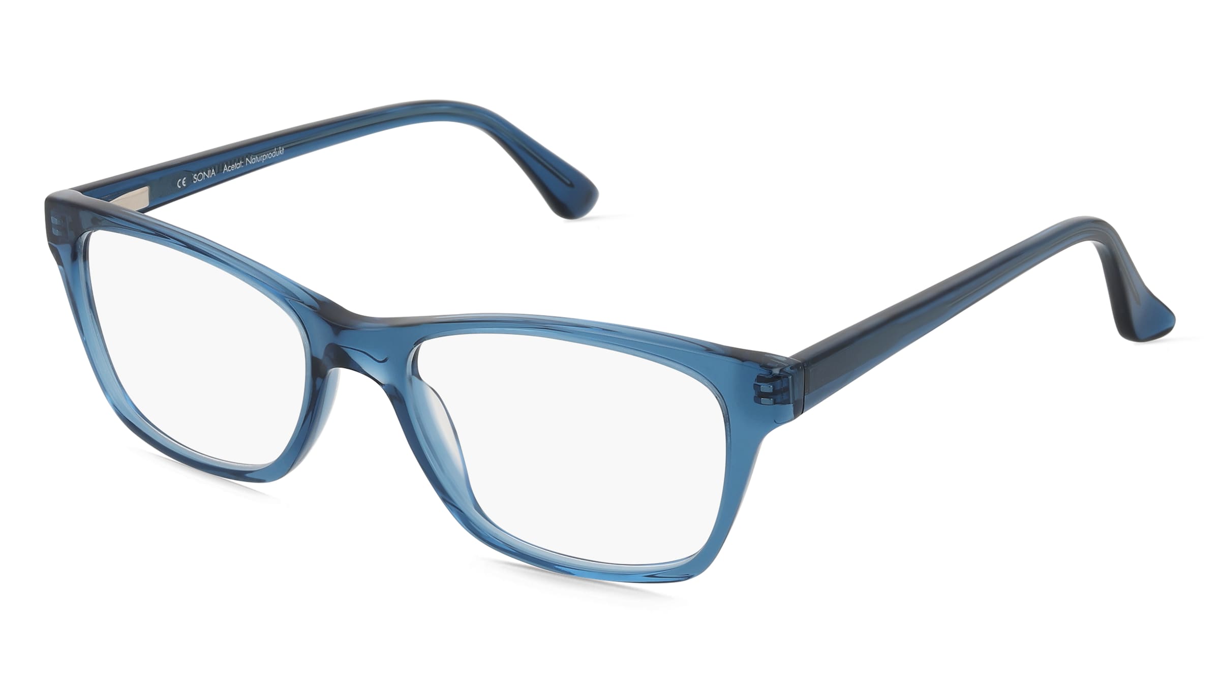 Fielmann ABC 089 FLEX CL SONIA Damen-Brille inkl. Gläser Vollrand Quadratisch Acetat-Gestell 52/17/140, Blau