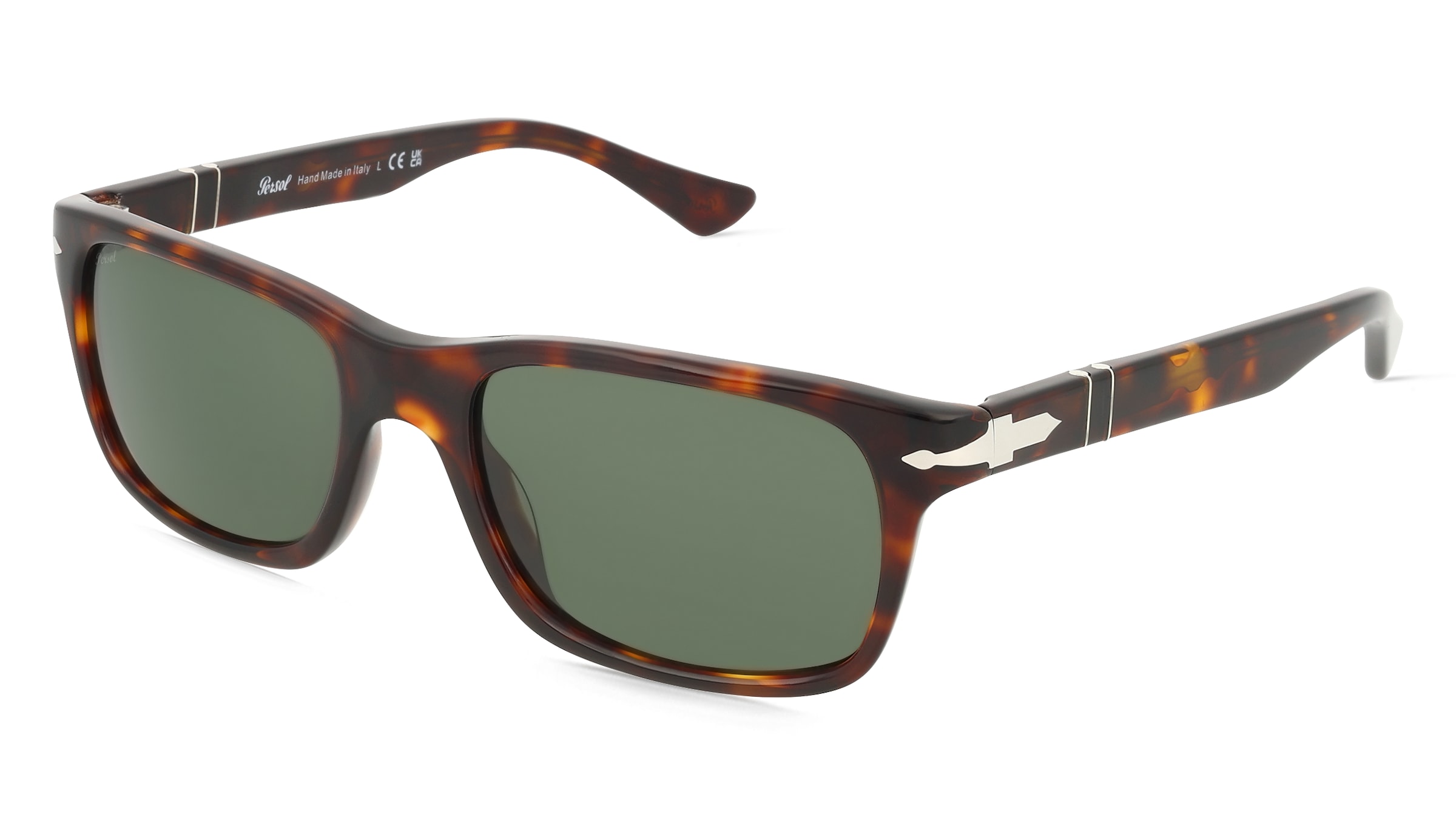 Persol 0PO3048S Herren-Sonnenbrille Vollrand Eckig Acetat-Gestell, braun