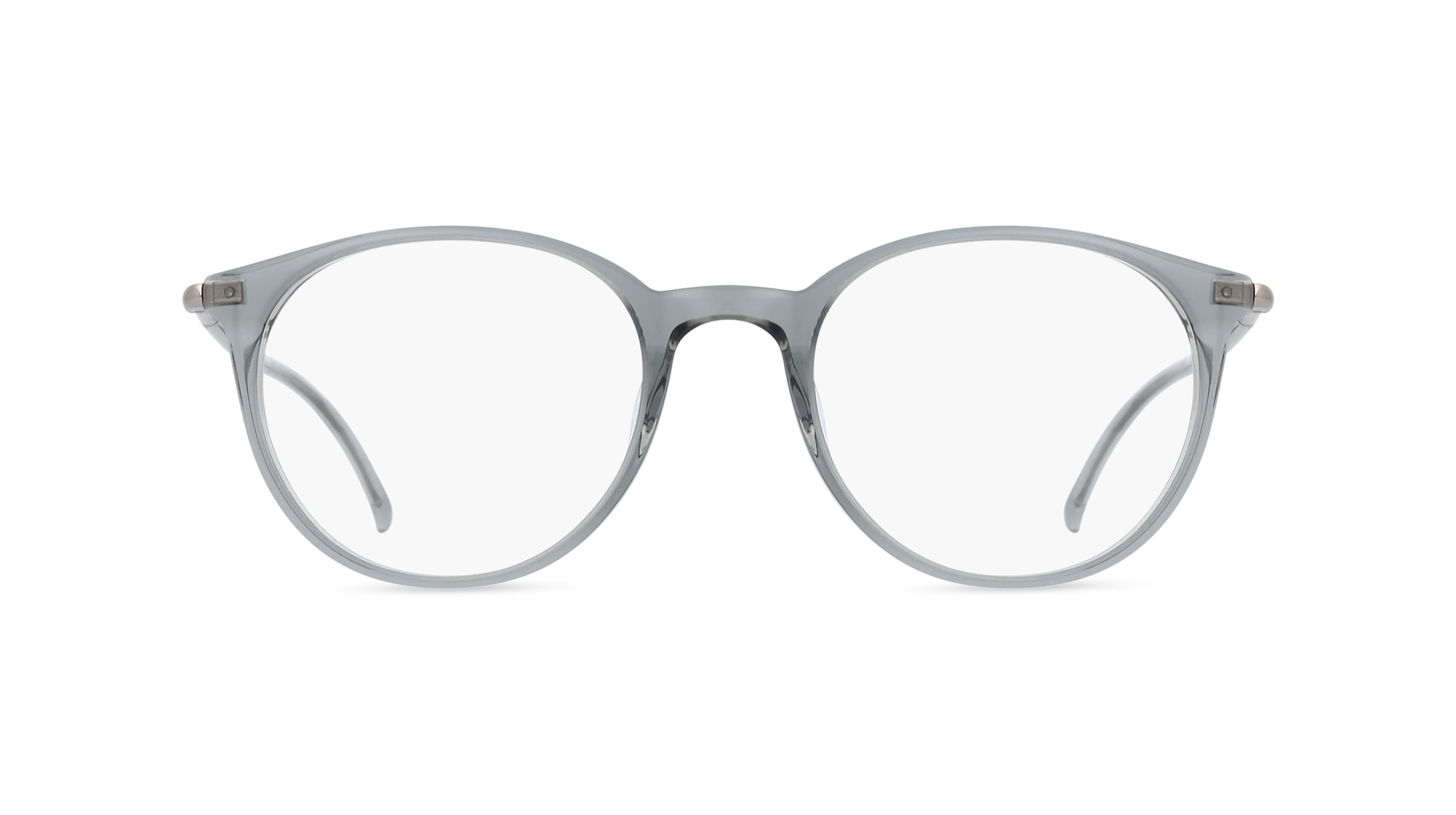 Fielmann LN 039 FLEX CL Unisex-Brille inkl. Gläser Vollrand Panto Acetat-Gestell 48mm/19mm/140mm, grau