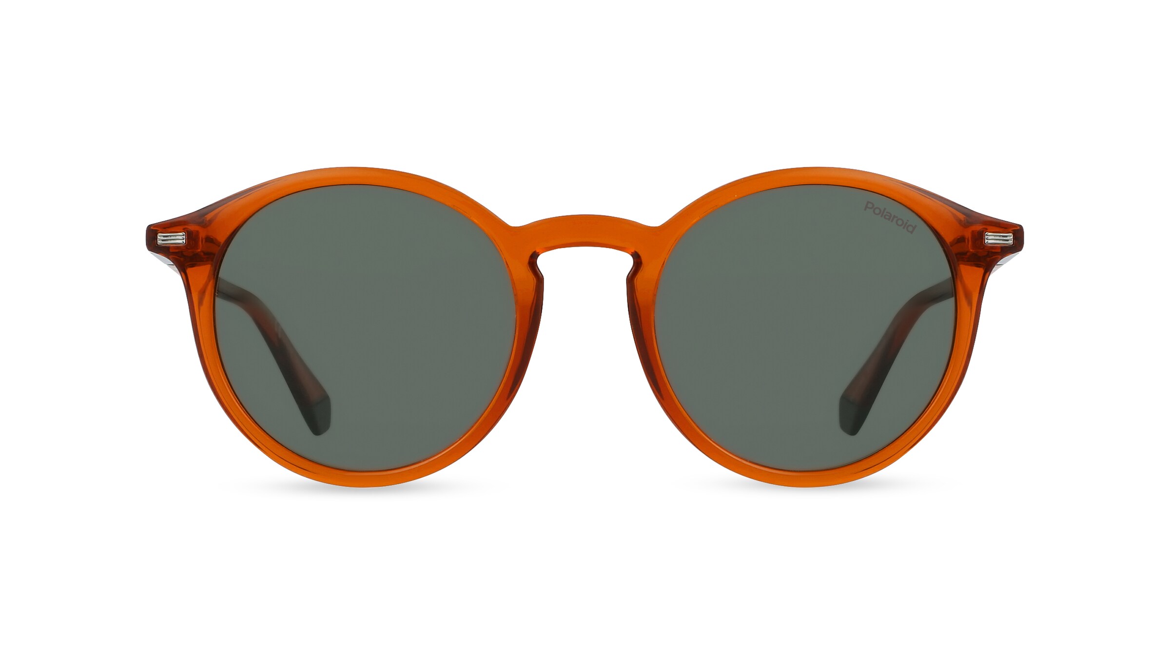 Polaroid PLD 2116/S Unisex-Sonnenbrille Vollrand Rund Kunststoff-Gestell, orange