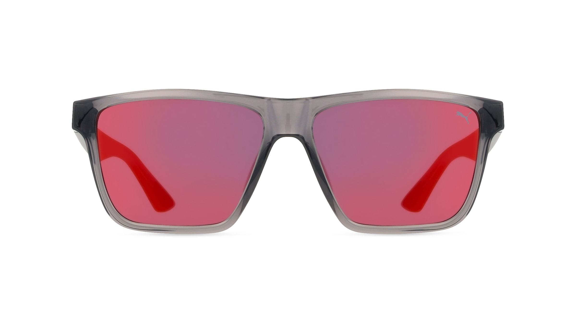 Puma PU0484S Unisex-Sonnenbrille Vollrand Quadratisch Kunststoff-Gestell, grau